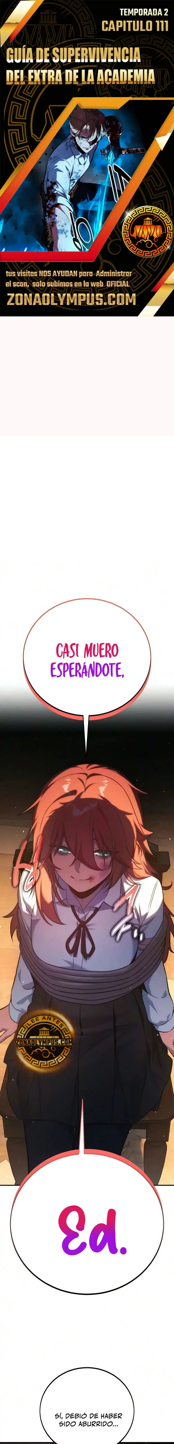 Guia de supervivencia del extra de la academia Capítulo 111 - página 1