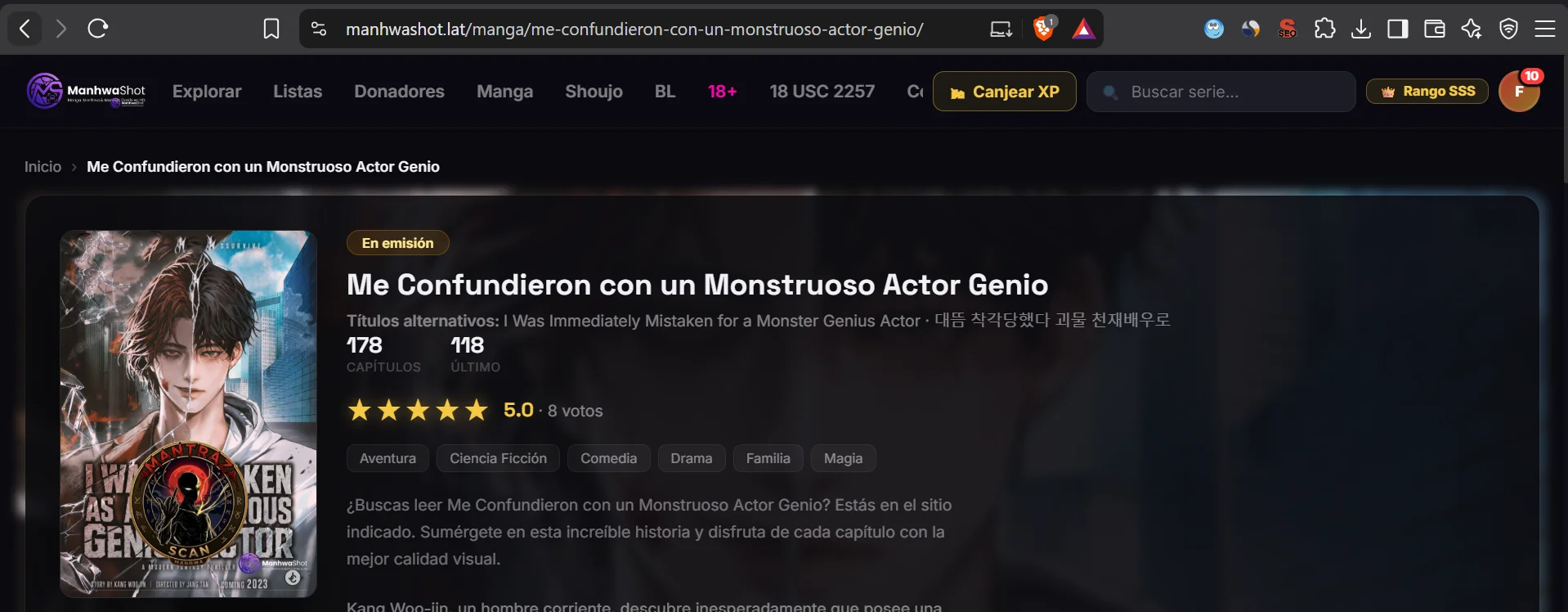 Me Confundieron con un Monstruoso Actor Genio Capítulo 112 - página 1