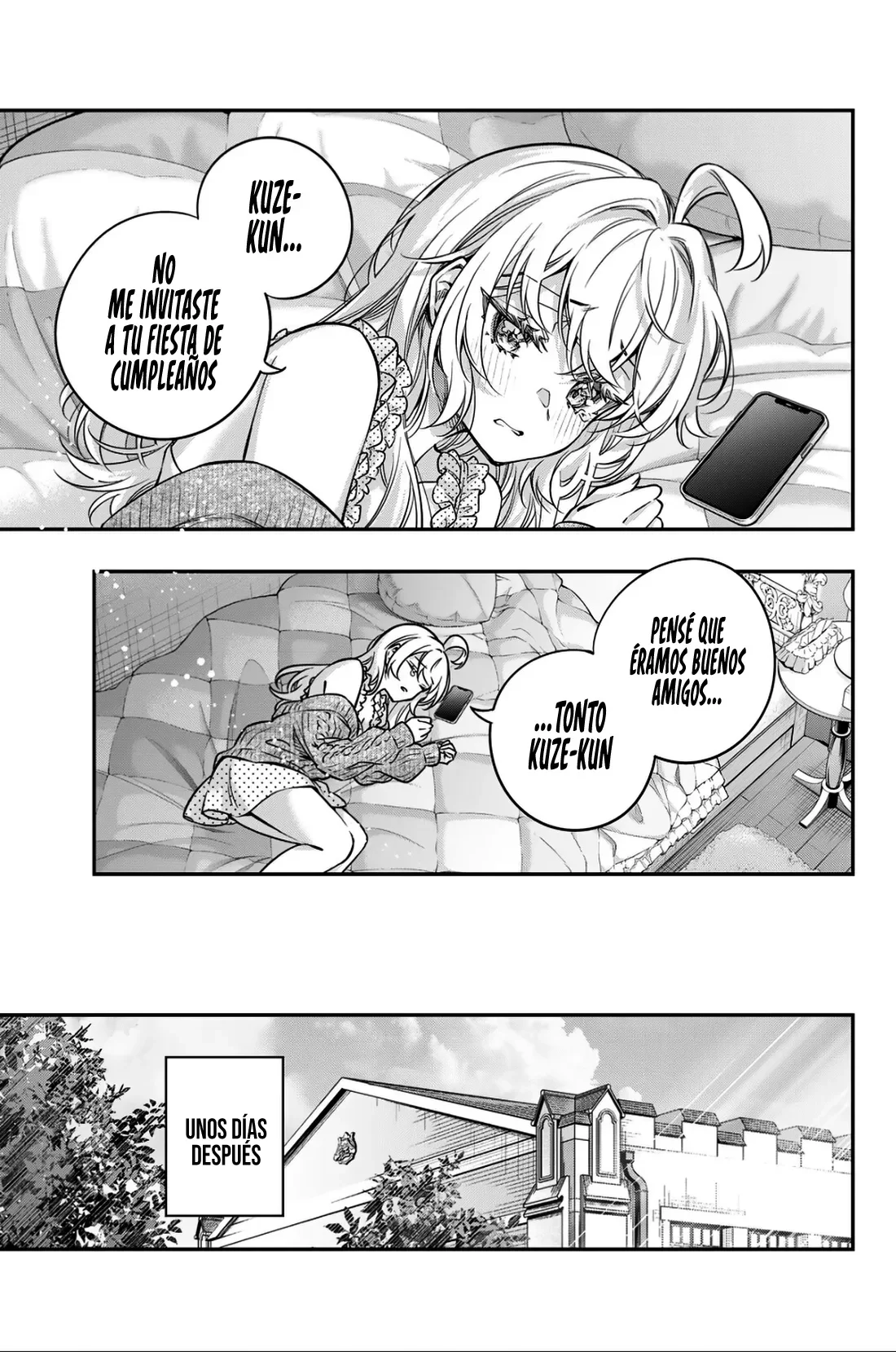 Alya-san, quien se sienta a mi lado, a veces susurra cosas dulces en ruso. Capítulo 84 - página 9