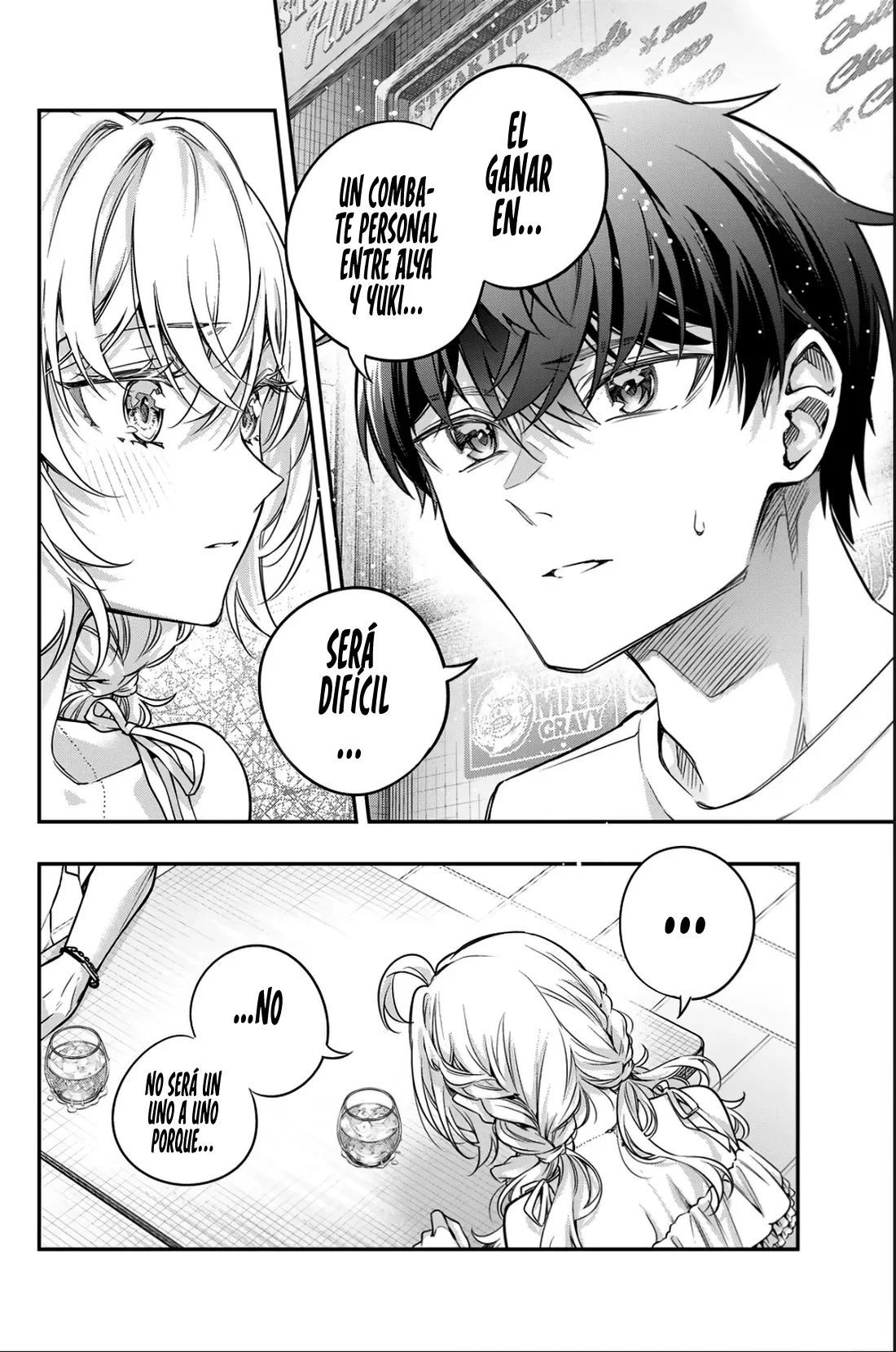 Alya-san, quien se sienta a mi lado, a veces susurra cosas dulces en ruso. Capítulo 87 - página 16