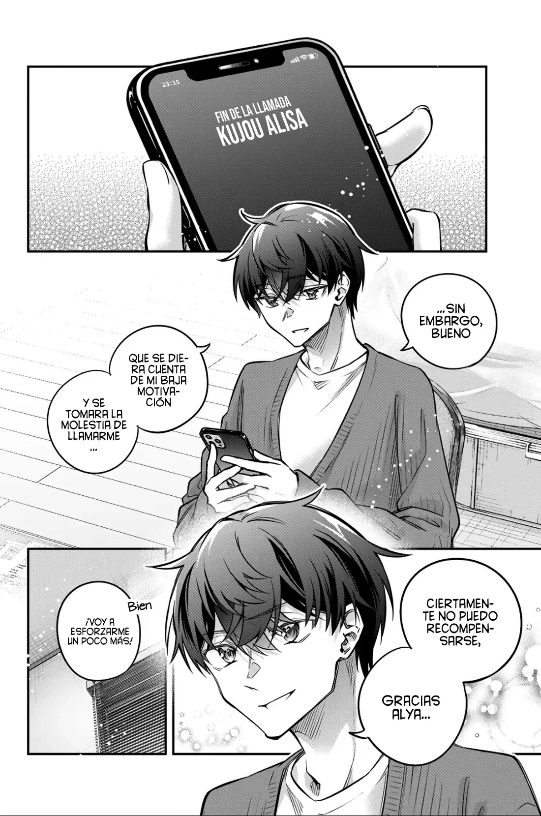 Alya-san, quien se sienta a mi lado, a veces susurra cosas dulces en ruso. Capítulo 84 - página 6