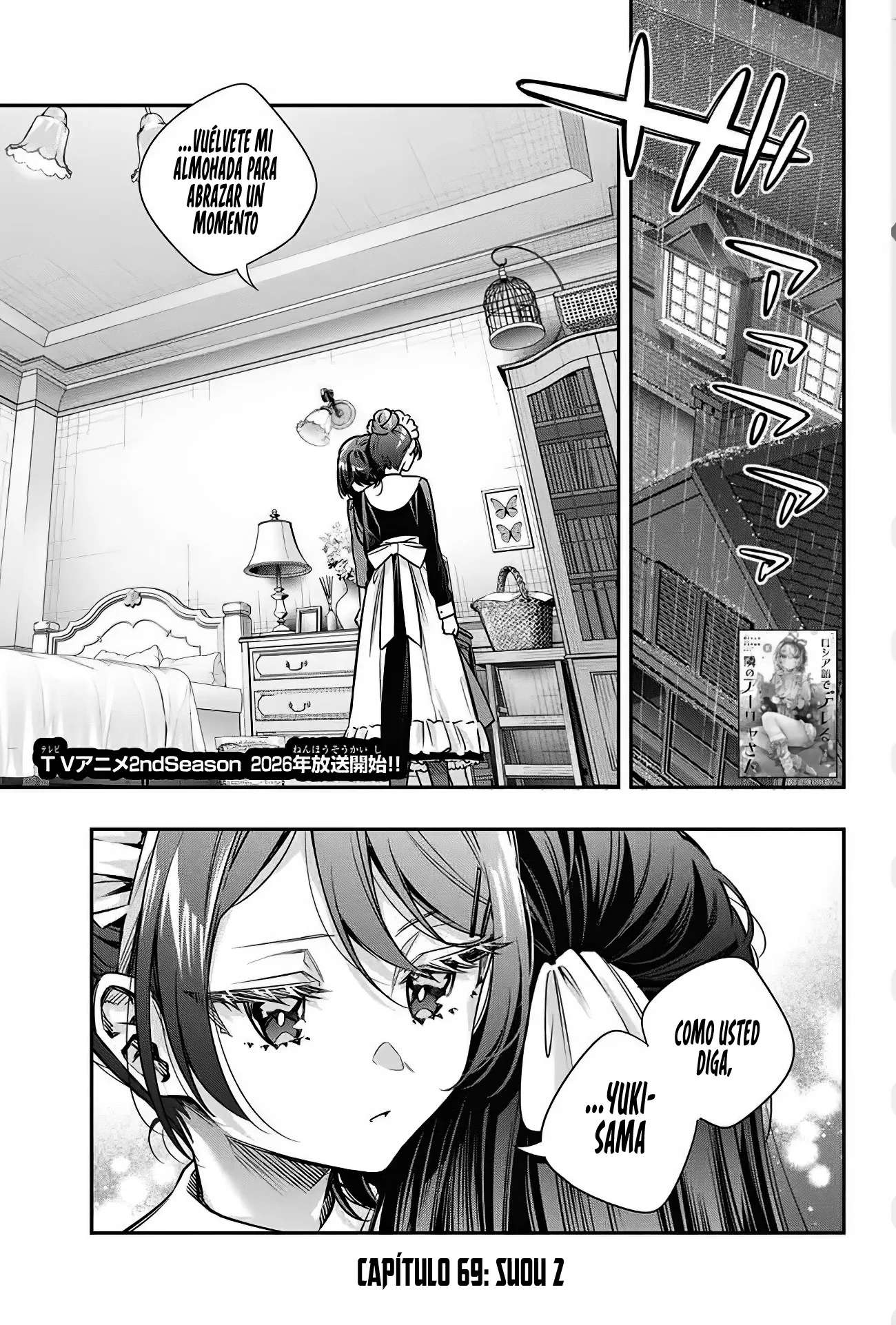 Alya-san, quien se sienta a mi lado, a veces susurra cosas dulces en ruso. Capítulo 69 - página 4