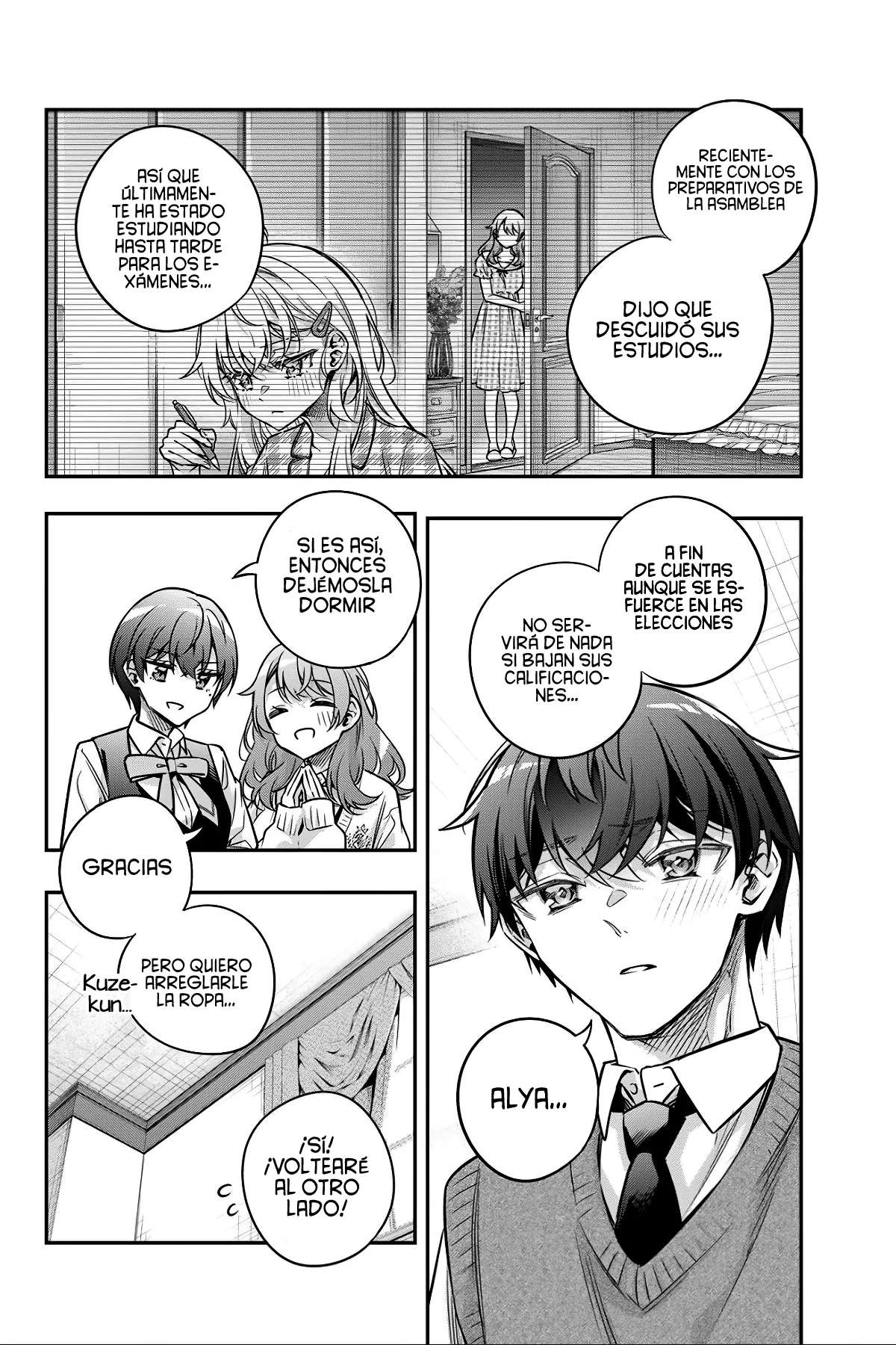 Alya-san, quien se sienta a mi lado, a veces susurra cosas dulces en ruso. Capítulo 79 - página 12