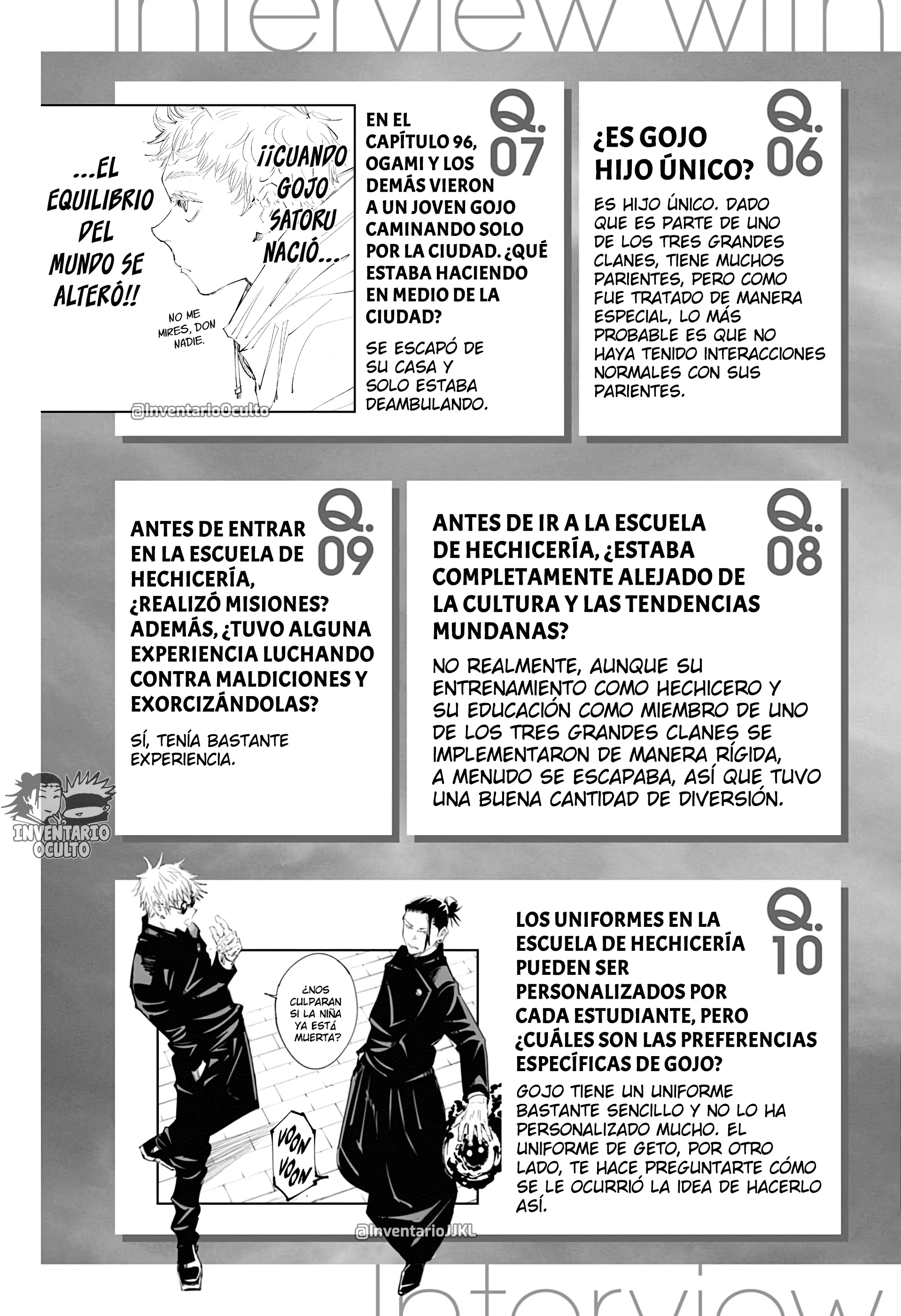 SATORU GOJO - Official Booklet Capítulo 1 - página 10