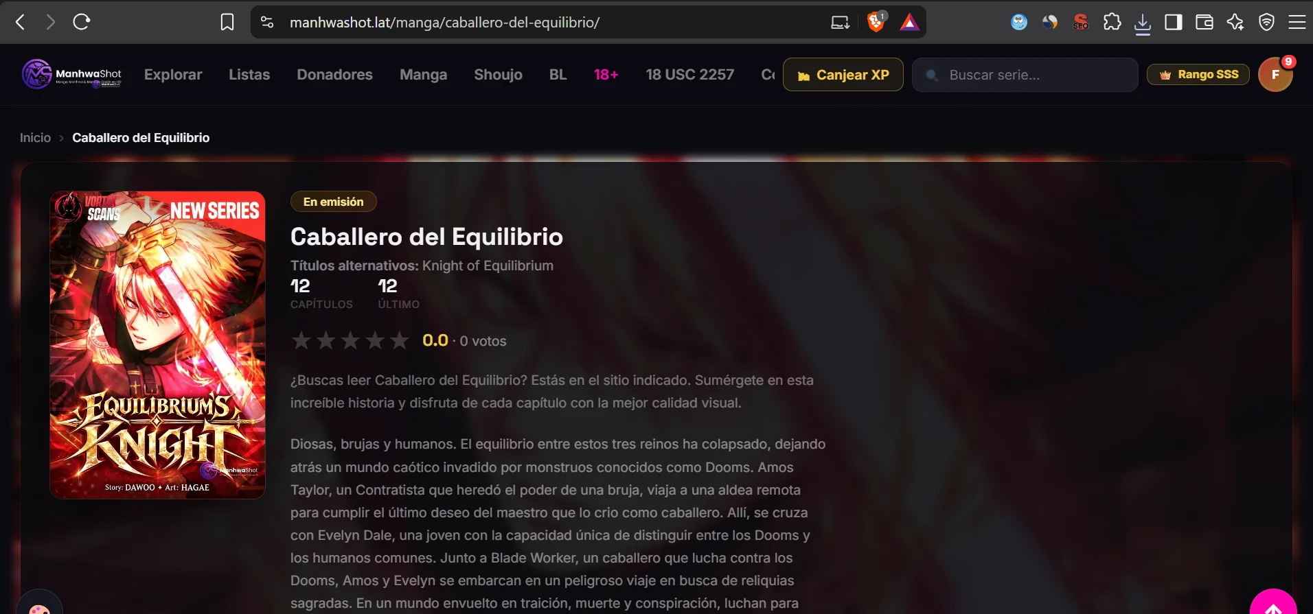 Caballero del Equilibrio Capítulo 6 - página 1