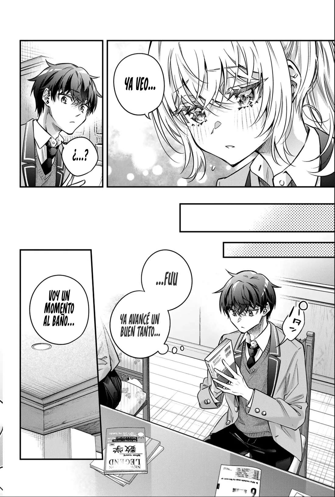 Alya-san, quien se sienta a mi lado, a veces susurra cosas dulces en ruso. Capítulo 76 - página 12