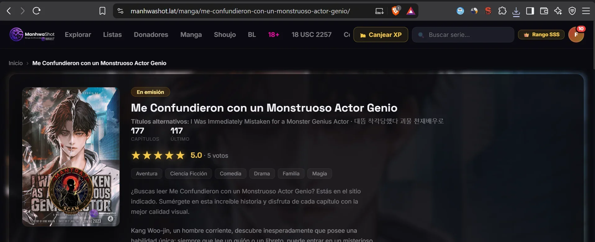 Me Confundieron con un Monstruoso Actor Genio Capítulo 109 - página 1