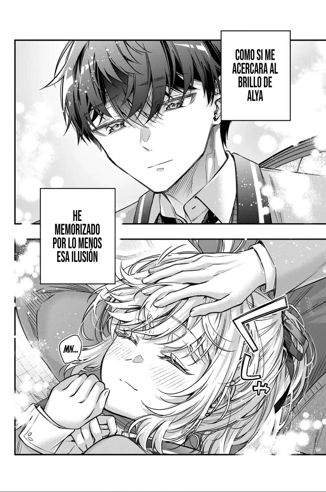 Alya-san, quien se sienta a mi lado, a veces susurra cosas dulces en ruso. Capítulo 80 - página 16