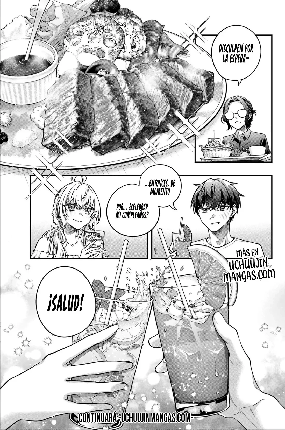 Alya-san, quien se sienta a mi lado, a veces susurra cosas dulces en ruso. Capítulo 88 - página 15