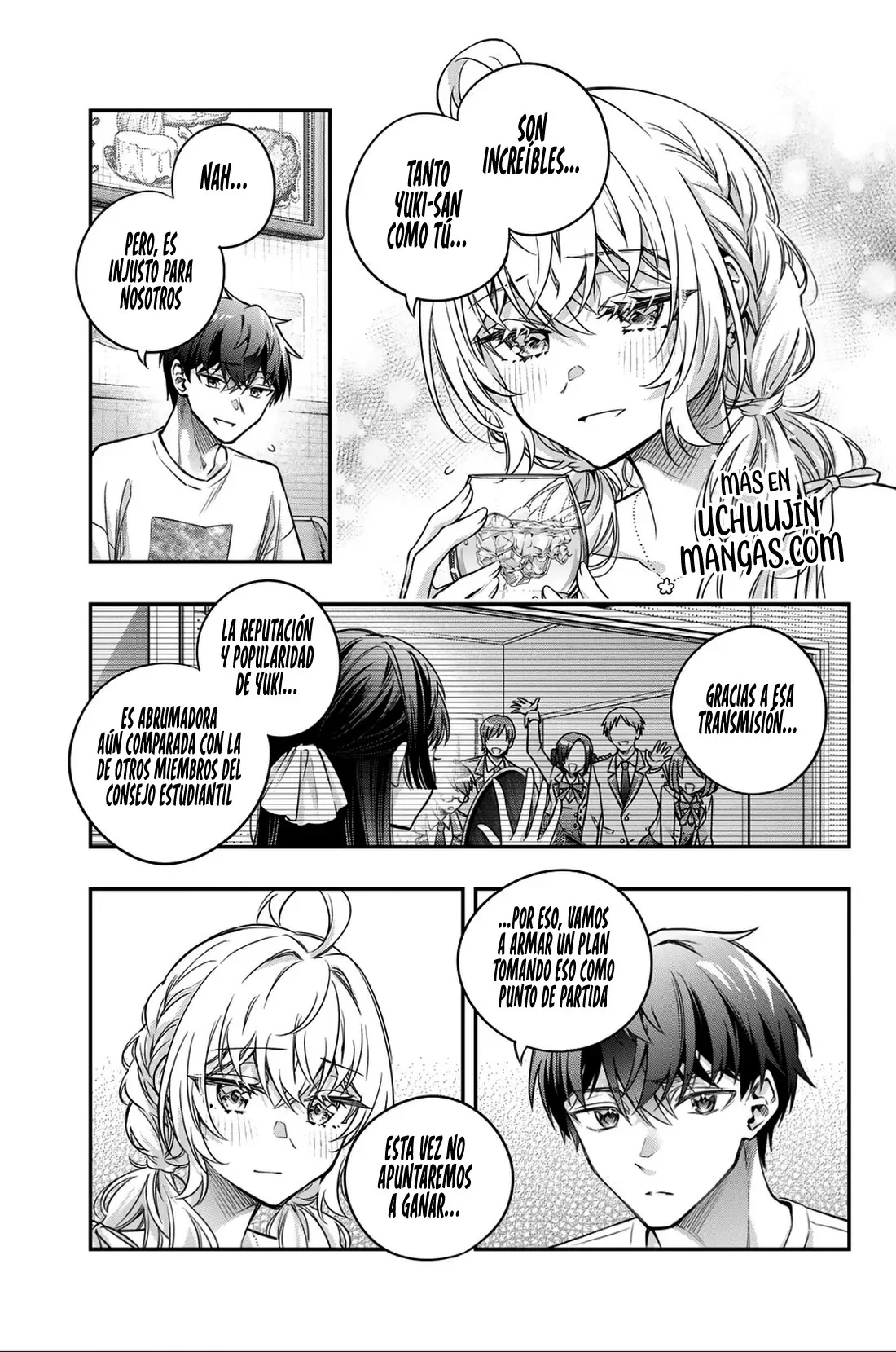 Alya-san, quien se sienta a mi lado, a veces susurra cosas dulces en ruso. Capítulo 88 - página 11