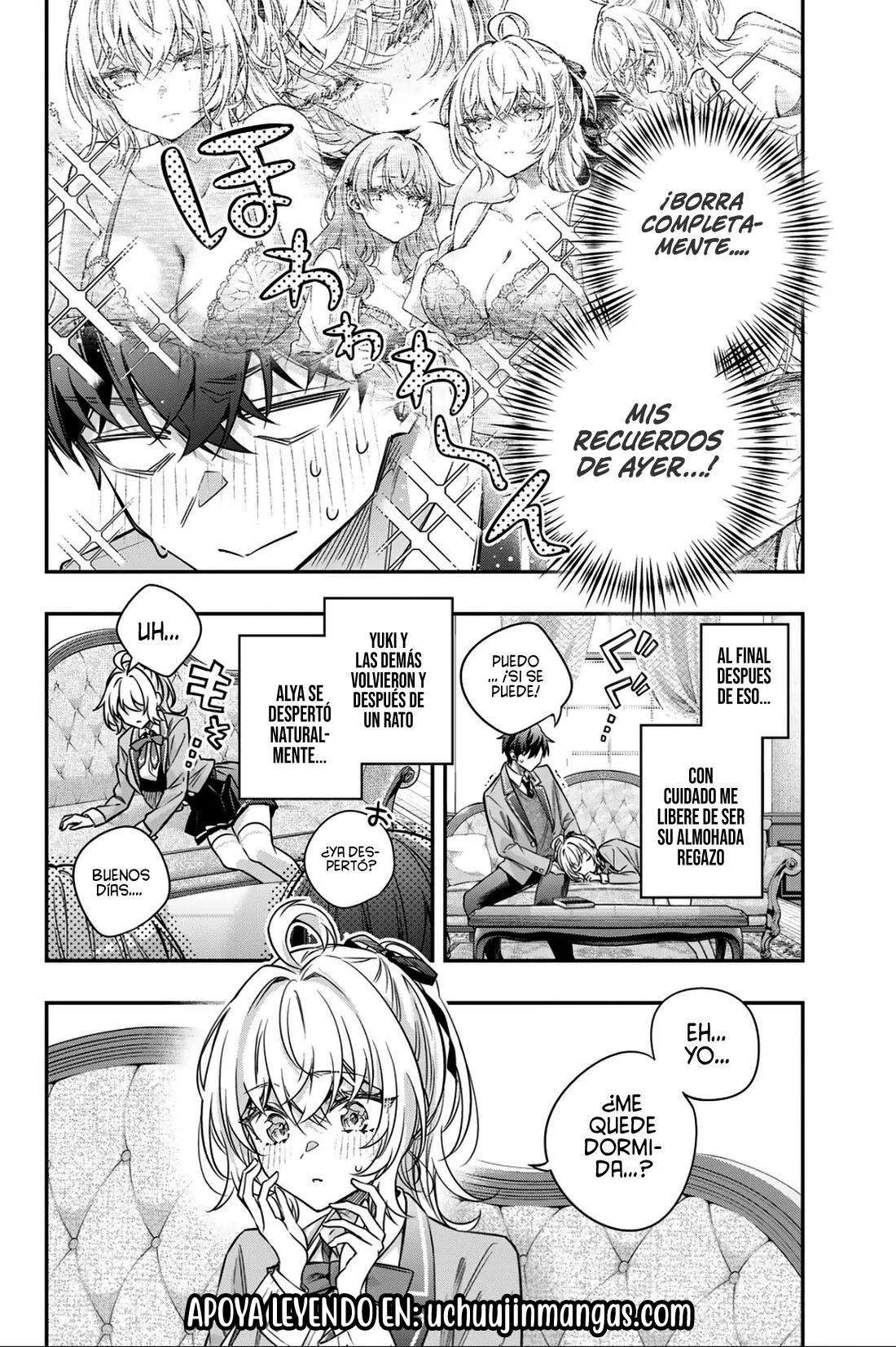 Alya-san, quien se sienta a mi lado, a veces susurra cosas dulces en ruso. Capítulo 81 - página 8