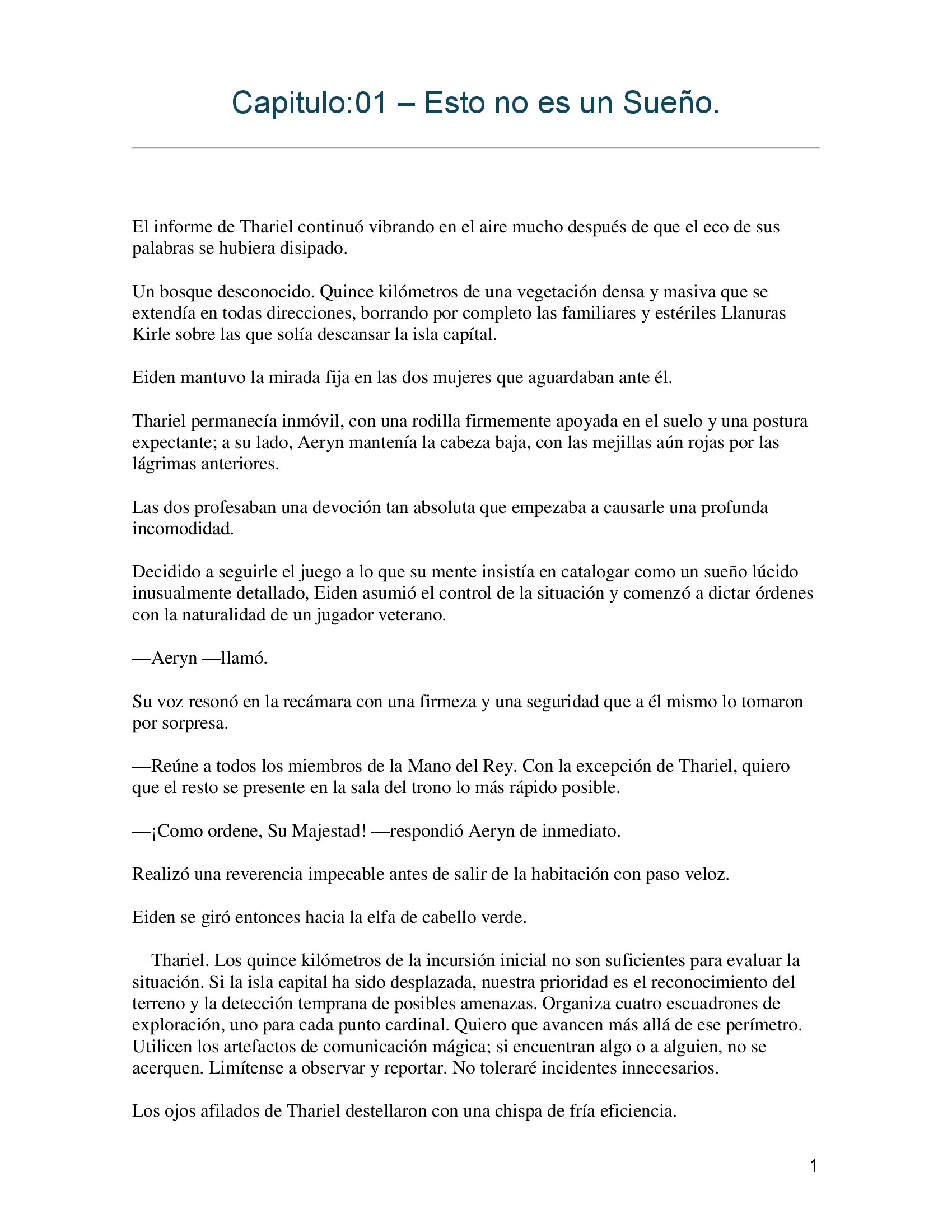 El Reino Transmigrado de Aethelgard. Capítulo 1 - página 1