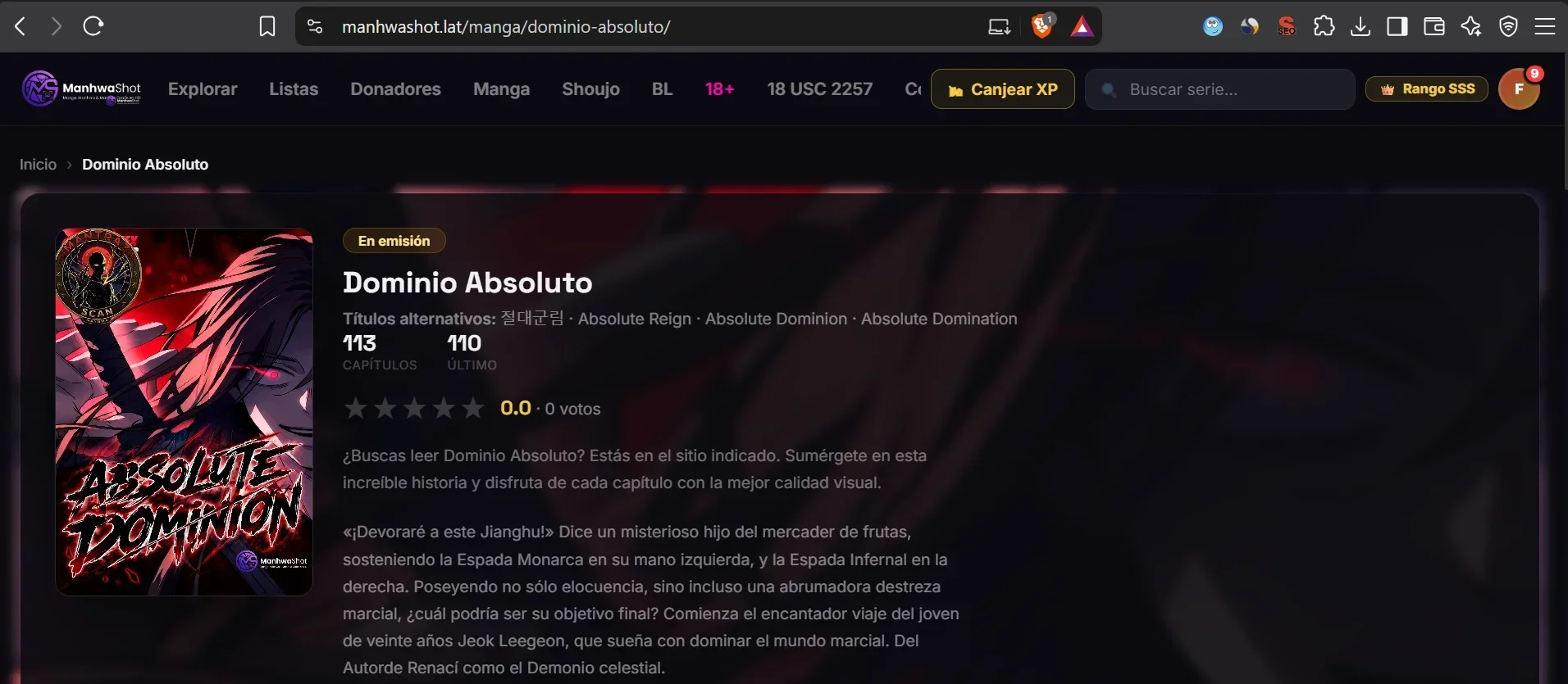 Dominio Absoluto Capítulo 96 - página 1