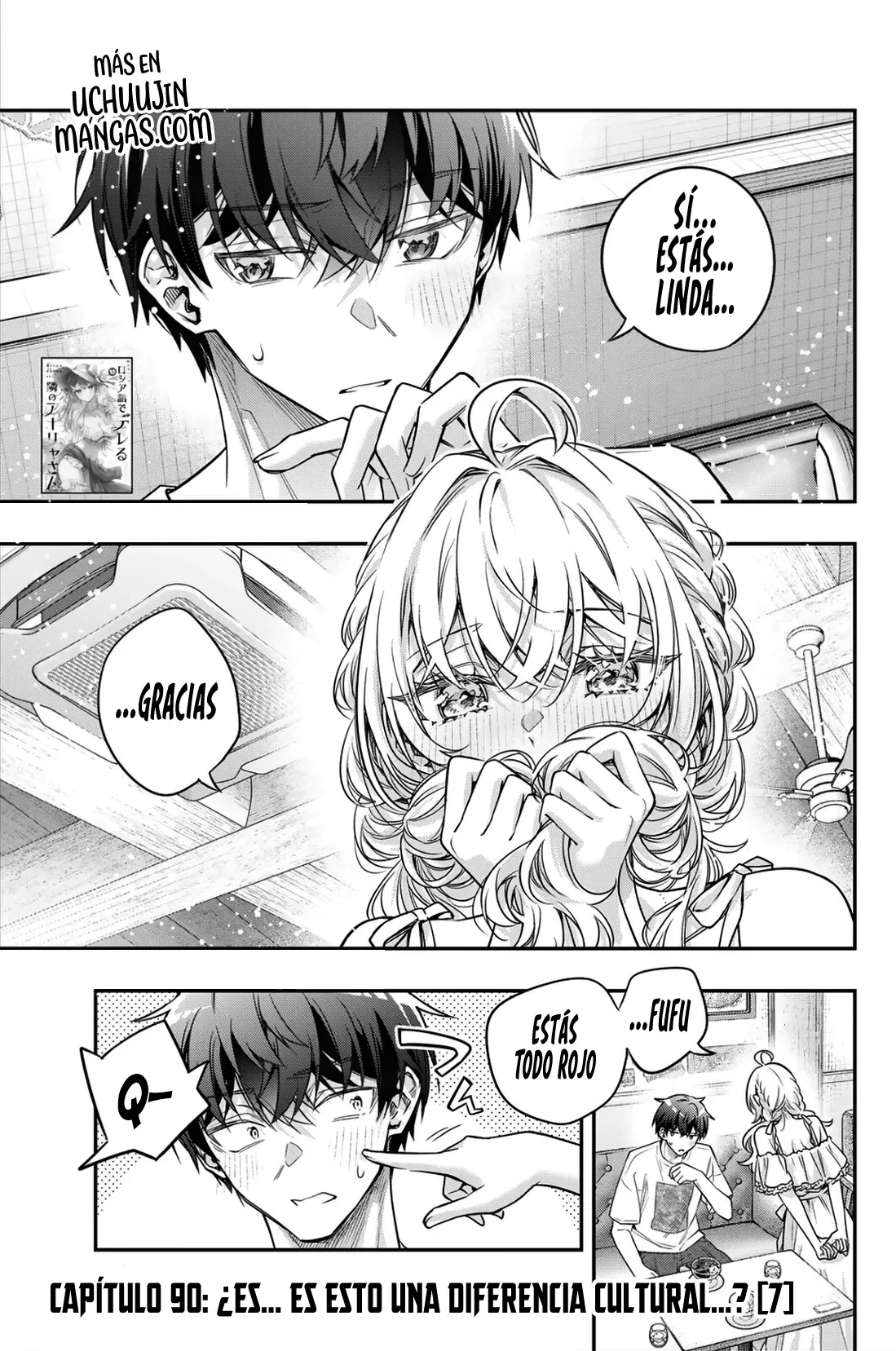 Alya-san, quien se sienta a mi lado, a veces susurra cosas dulces en ruso. Capítulo 90 - página 5