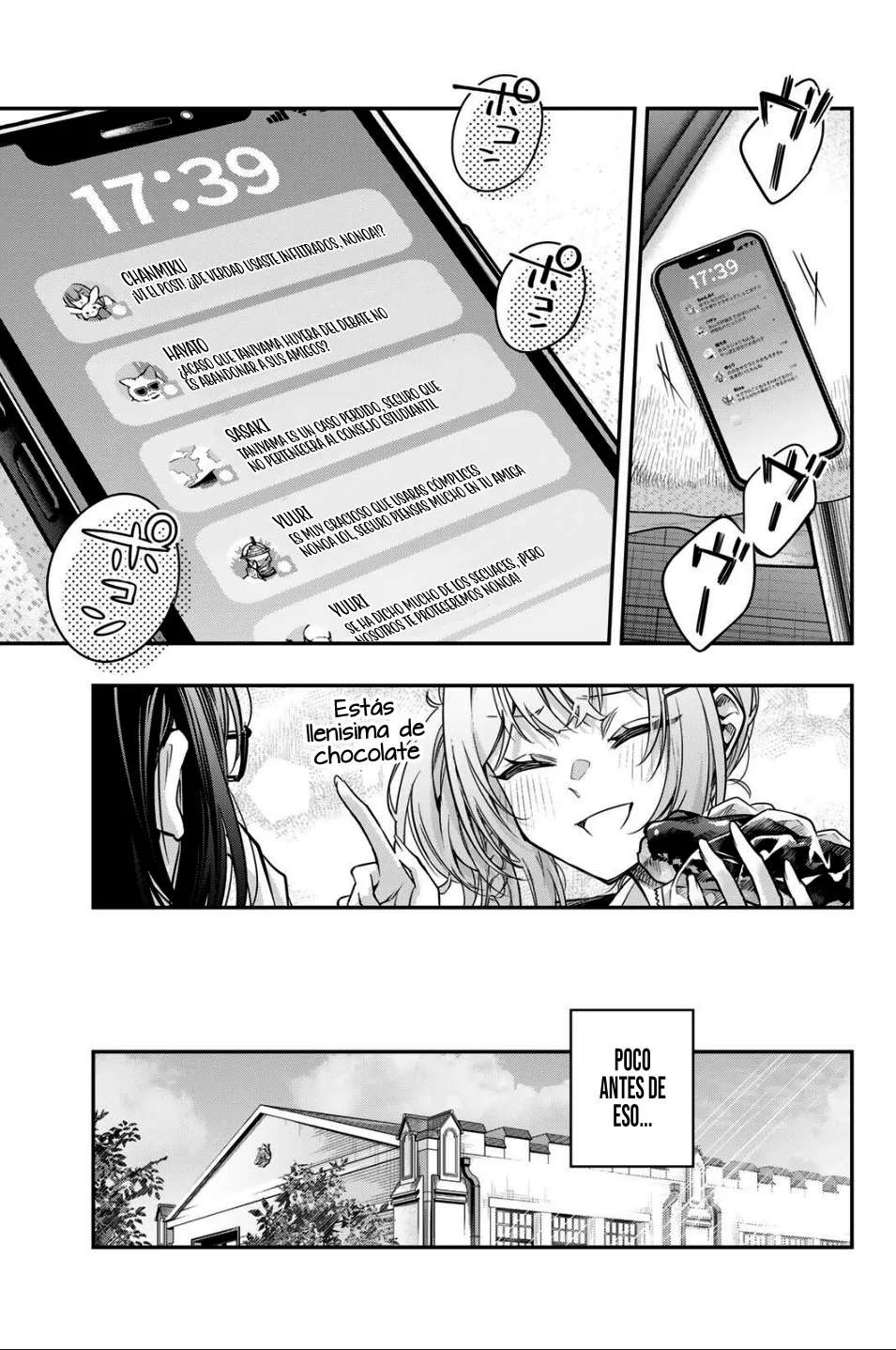 Alya-san, quien se sienta a mi lado, a veces susurra cosas dulces en ruso. Capítulo 75 - página 15