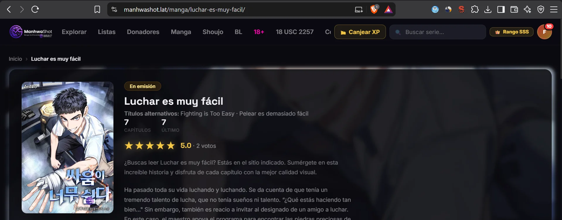Luchar es muy fácil Capítulo 5 - página 1
