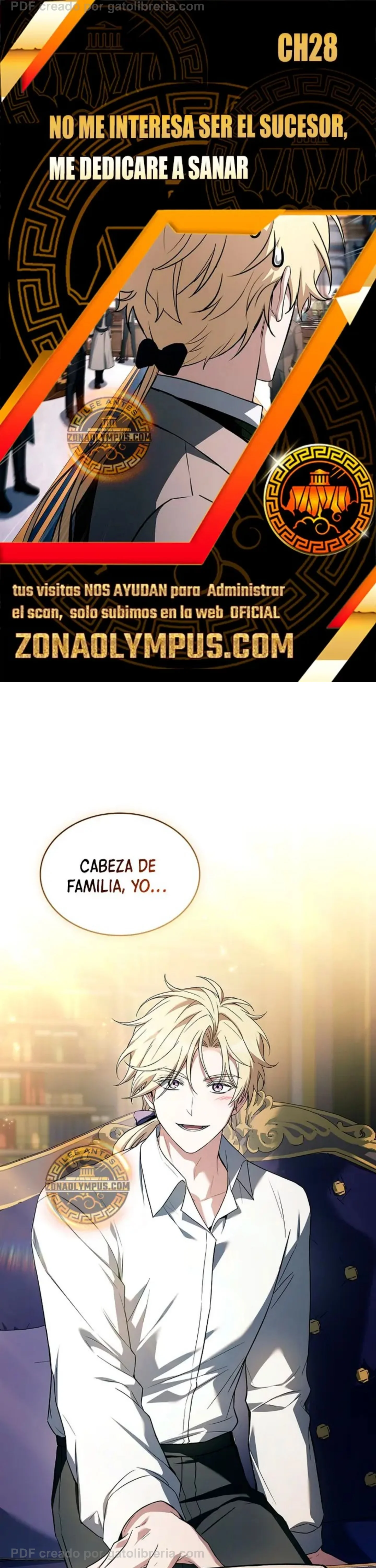 No me interesa ser el sucesor; mejor me dedicaré a sanar. Capítulo 28 - página 1