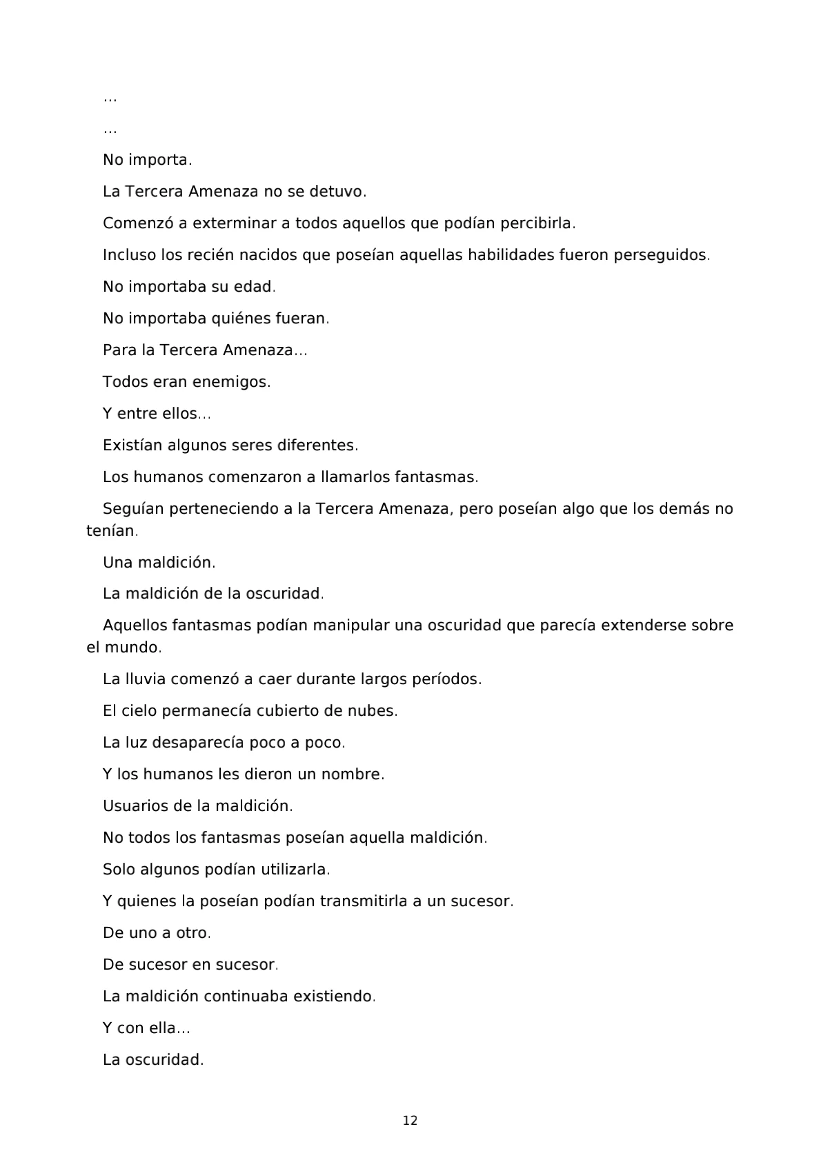 El mundo bajo su sombra Capítulo 0.1 - página 12