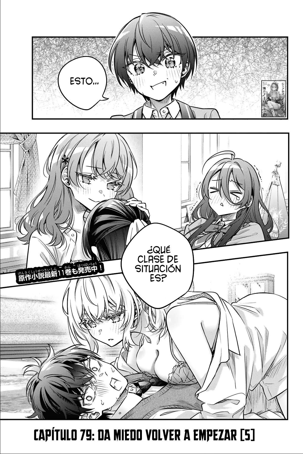 Alya-san, quien se sienta a mi lado, a veces susurra cosas dulces en ruso. Capítulo 79 - página 5
