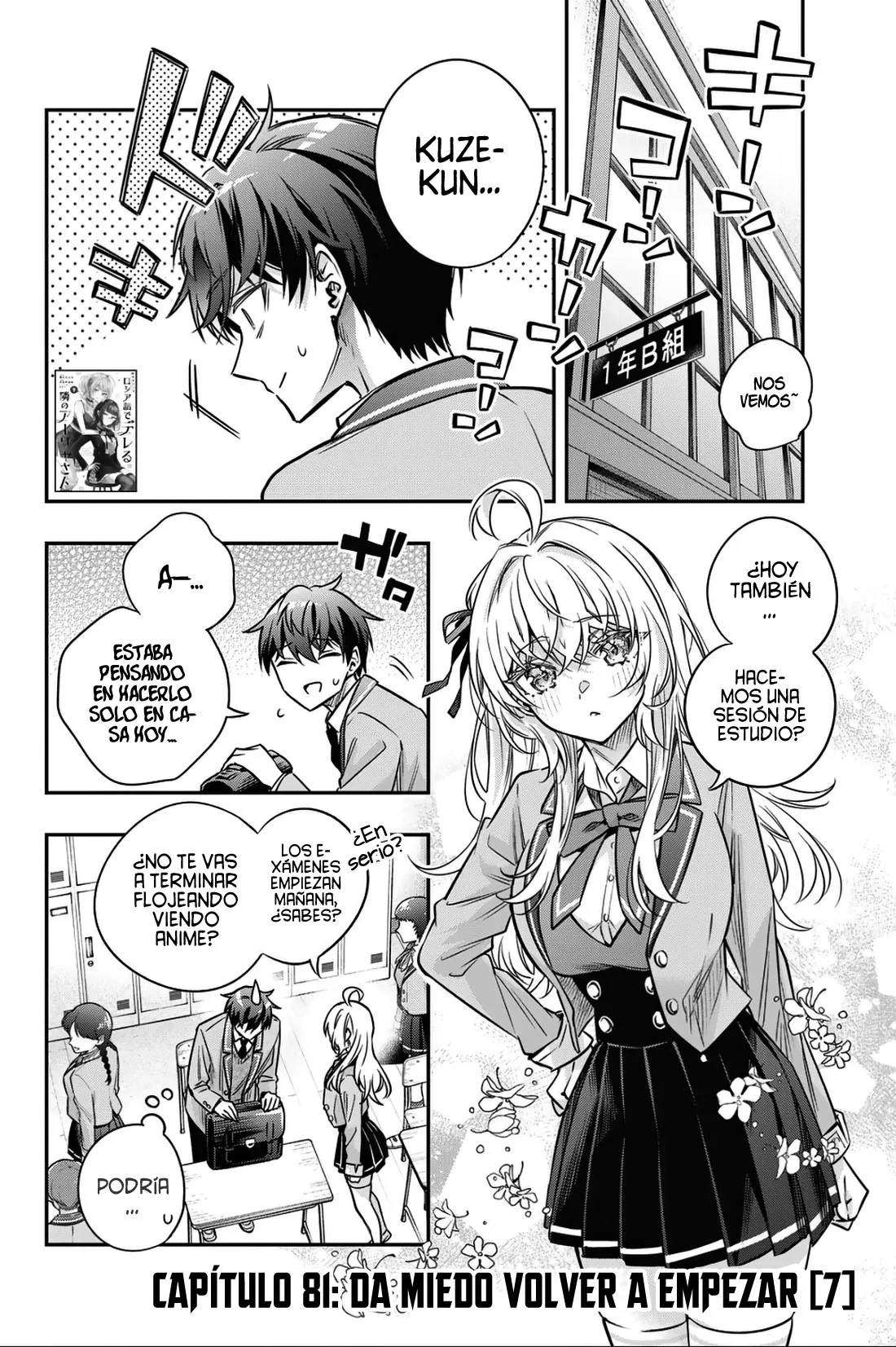 Alya-san, quien se sienta a mi lado, a veces susurra cosas dulces en ruso. Capítulo 81 - página 6