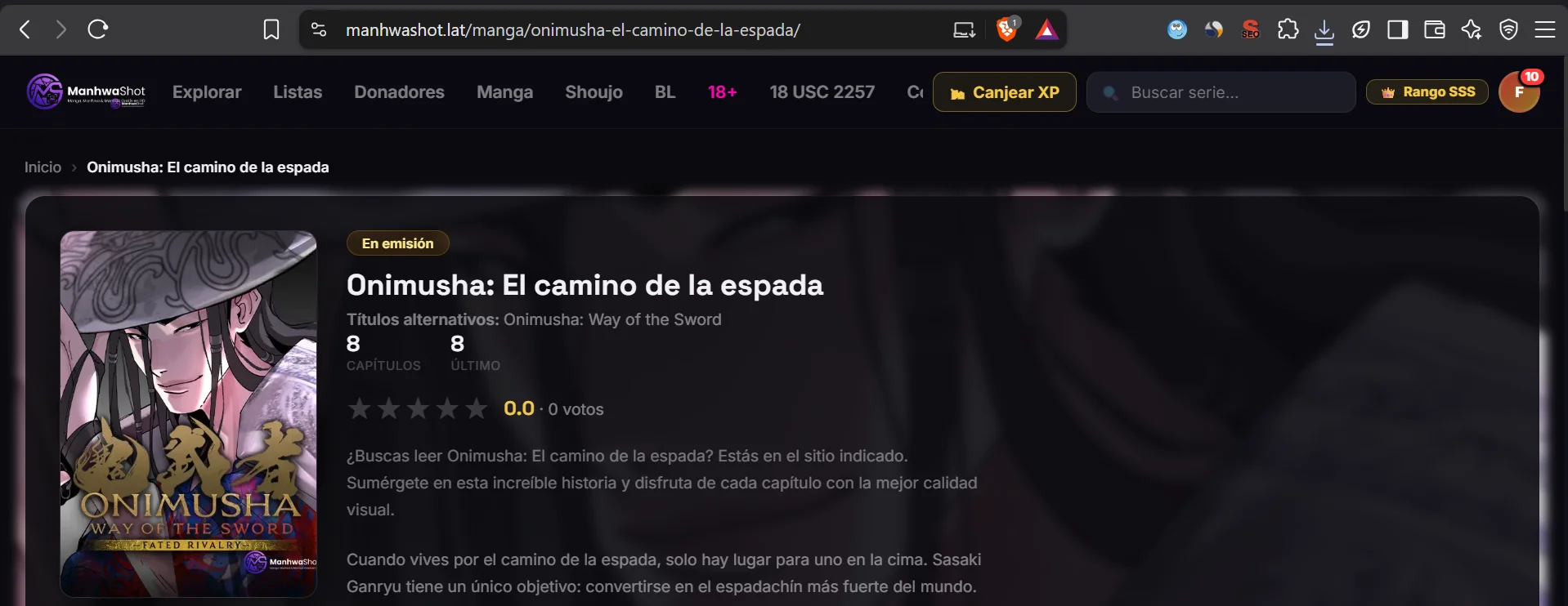 Onimusha: El camino de la espada Capítulo 1 - página 1