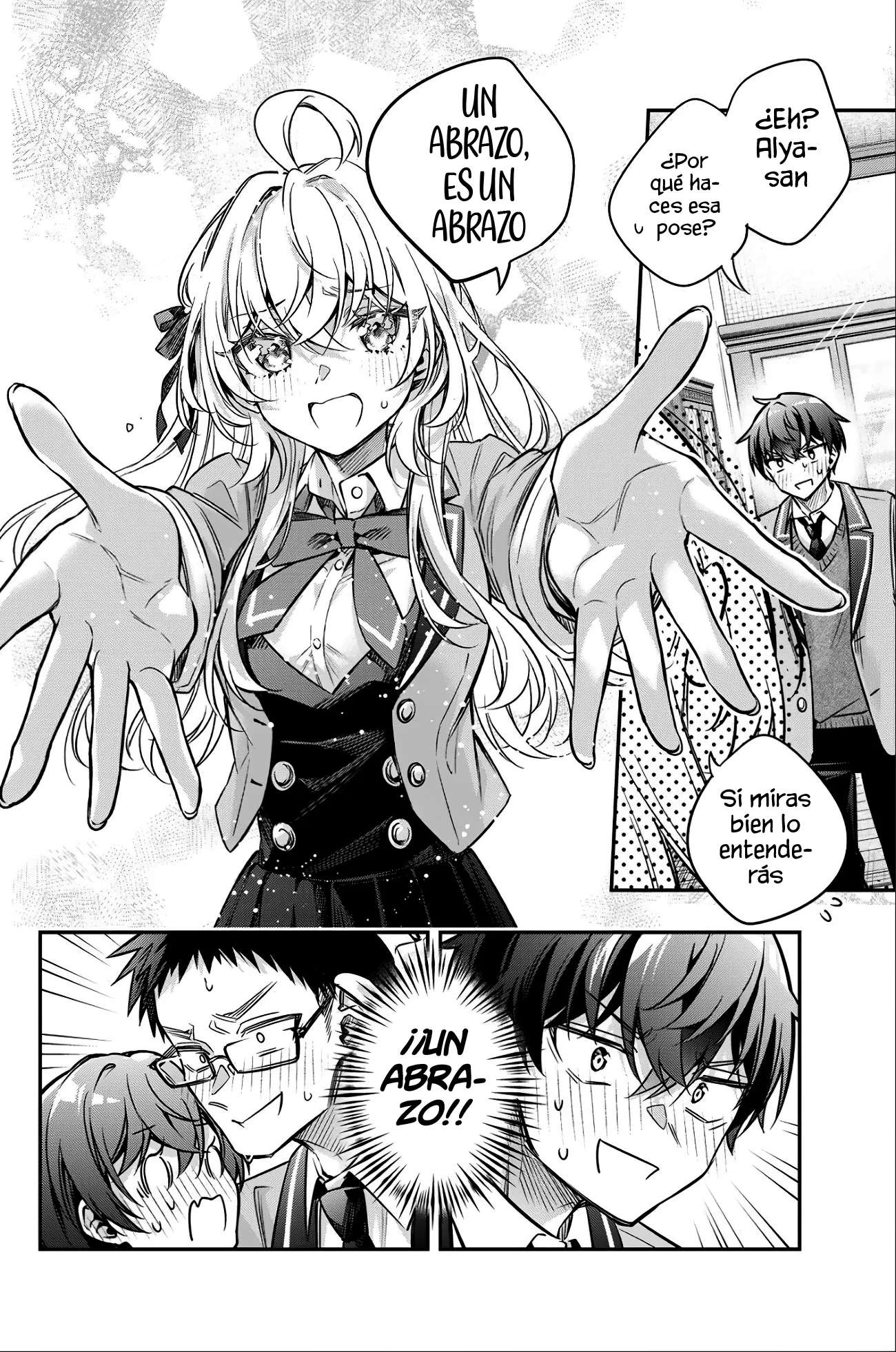 Alya-san, quien se sienta a mi lado, a veces susurra cosas dulces en ruso. Capítulo 71 - página 16