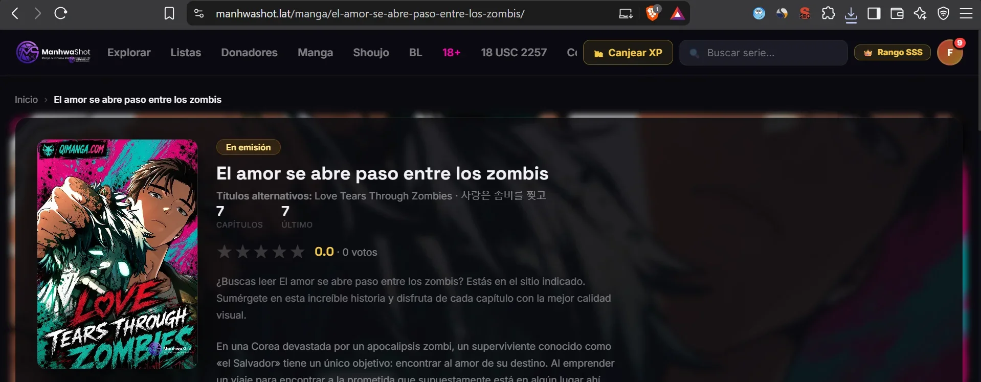 El amor se abre paso entre los zombis Capítulo 3 - página 1