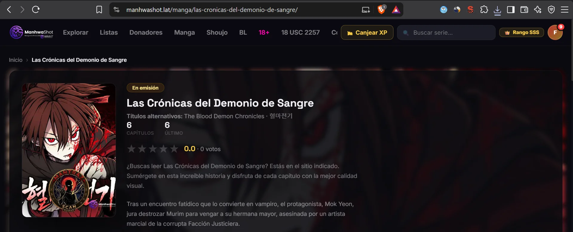 Crónicas del demonio de sangre Capítulo 4 - página 1