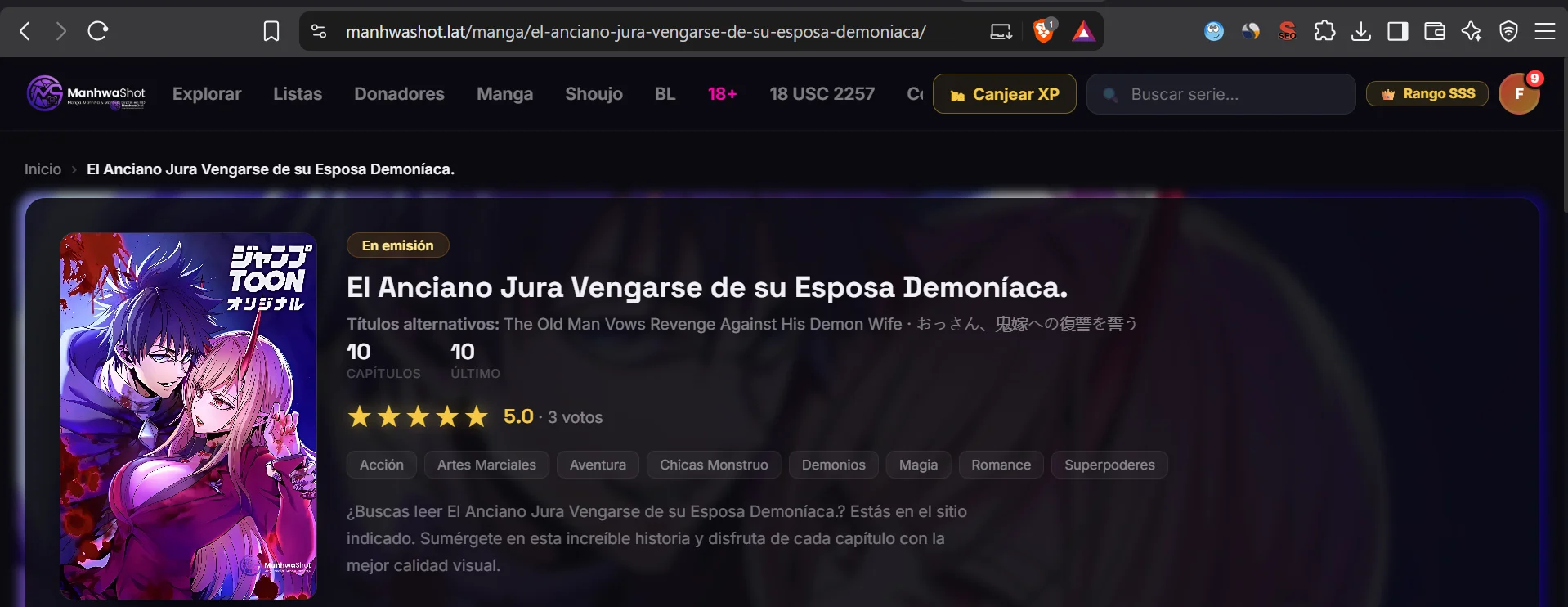 El anciano jura vengarse de su esposa demonio Capítulo 7 - página 1