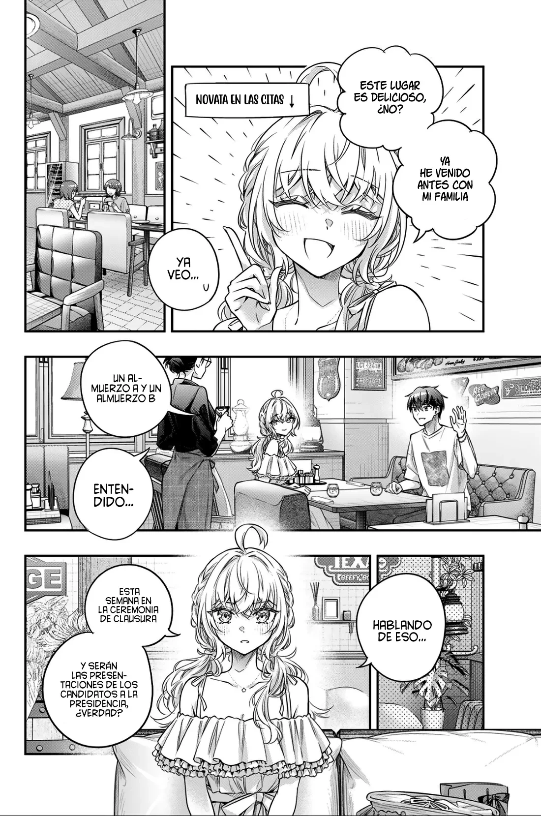 Alya-san, quien se sienta a mi lado, a veces susurra cosas dulces en ruso. Capítulo 87 - página 10