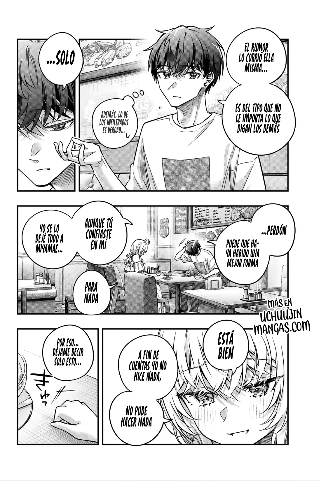 Alya-san, quien se sienta a mi lado, a veces susurra cosas dulces en ruso. Capítulo 89 - página 12