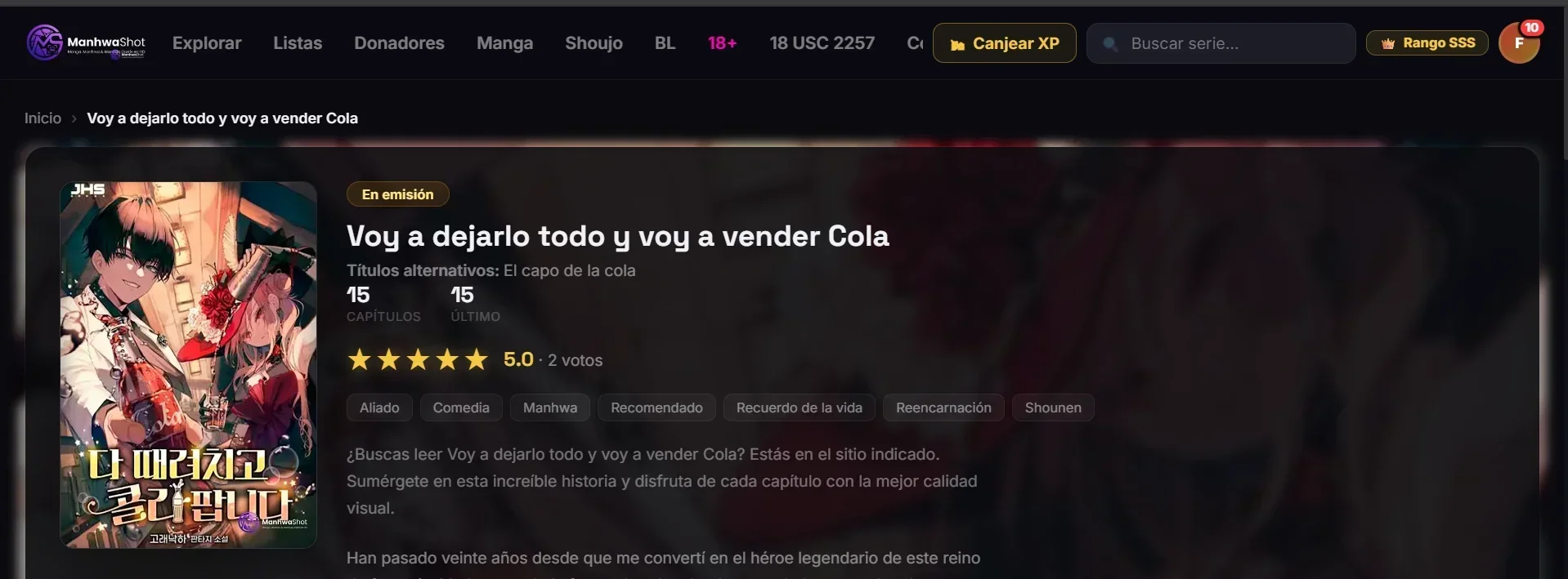 Voy a dejarlo todo y voy a vender Cola Capítulo 4 - página 2