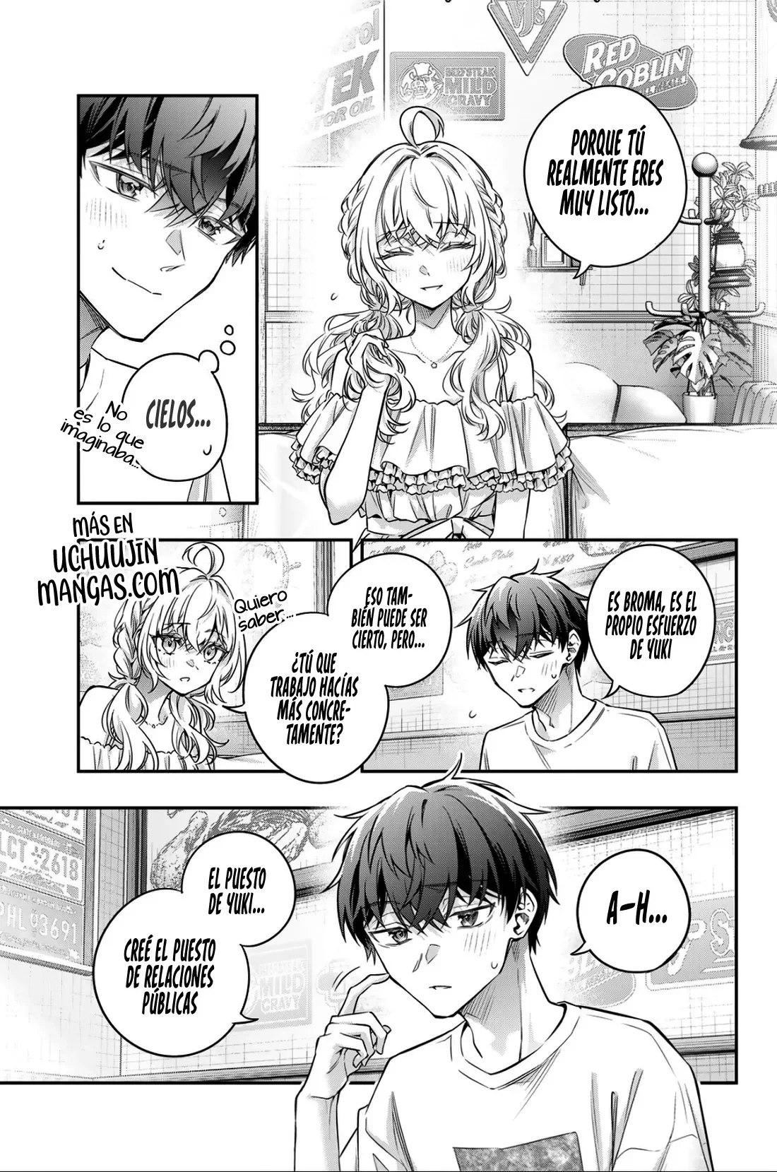 Alya-san, quien se sienta a mi lado, a veces susurra cosas dulces en ruso. Capítulo 88 - página 9
