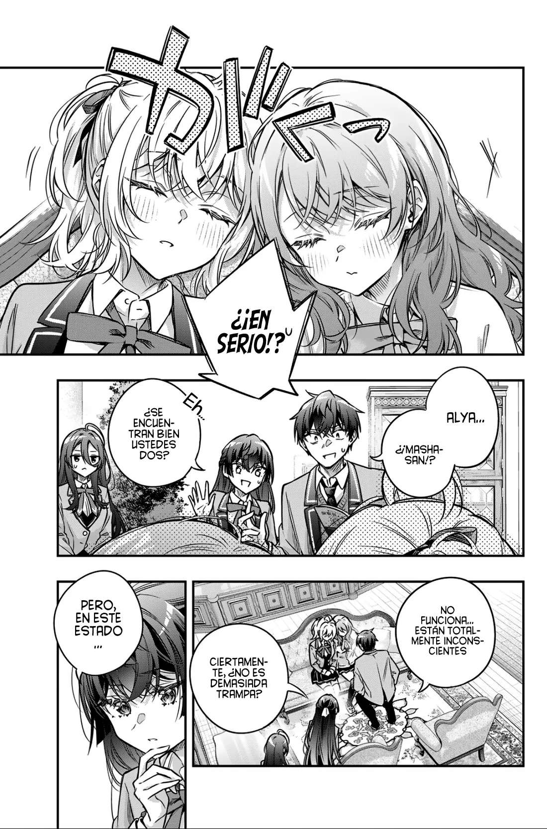 Alya-san, quien se sienta a mi lado, a veces susurra cosas dulces en ruso. Capítulo 77 - página 9