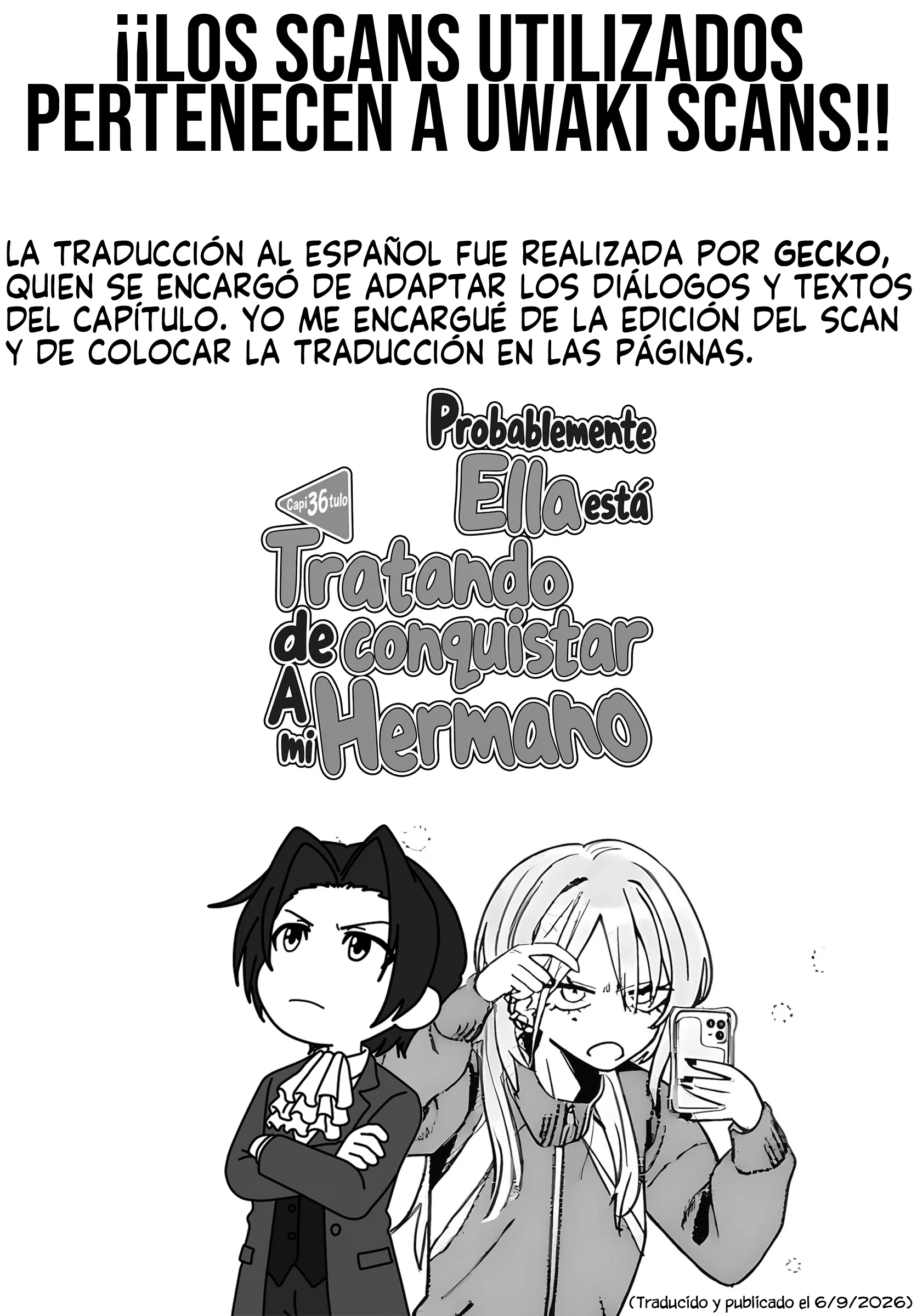 Probablemente Tambien va tras mi Hermano Capítulo 35.5 - página 1
