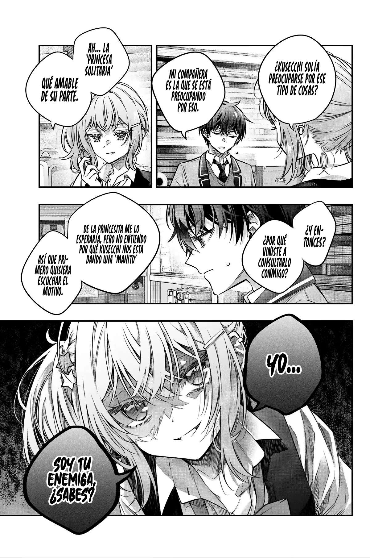 Alya-san, quien se sienta a mi lado, a veces susurra cosas dulces en ruso. Capítulo 73 - página 7