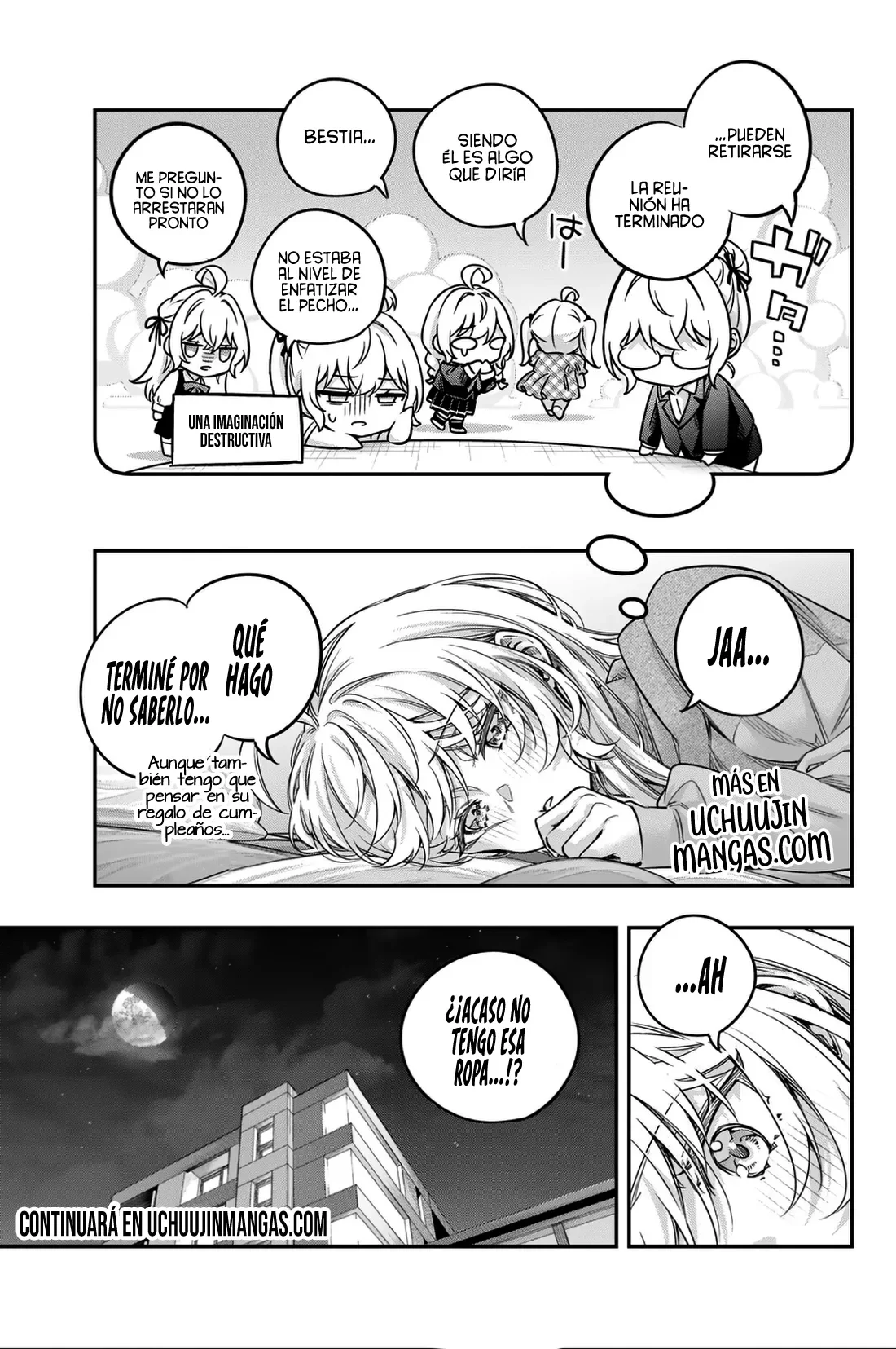 Alya-san, quien se sienta a mi lado, a veces susurra cosas dulces en ruso. Capítulo 85 - página 19