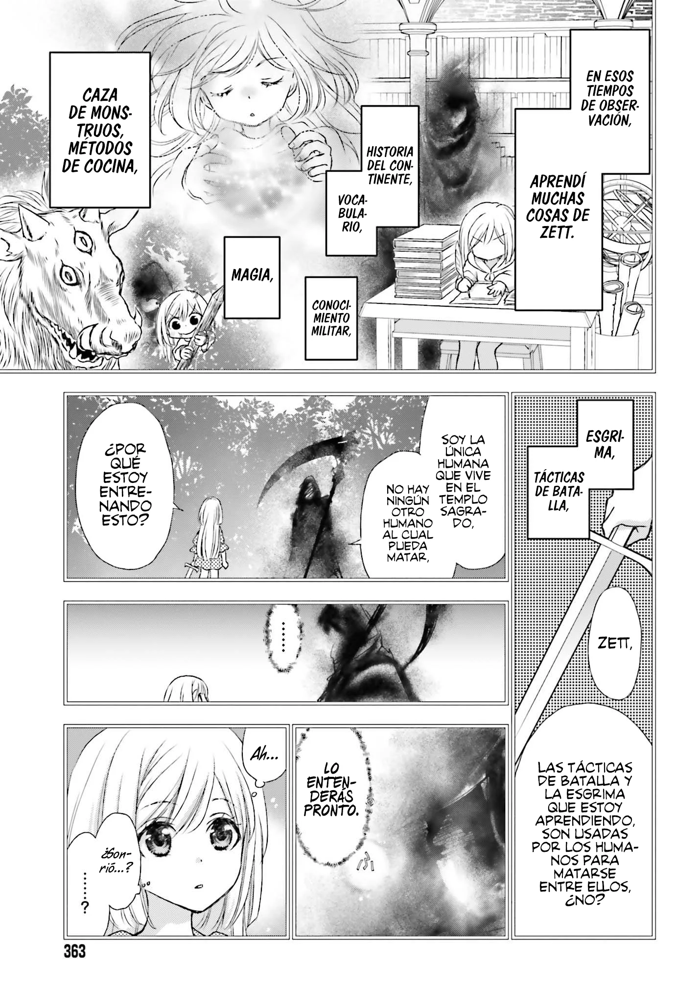 Shinigami ni Sodaterareta Shoujo wa Shikkoku no Ken wo Mune ni Idaku Capítulo 2 - página 6