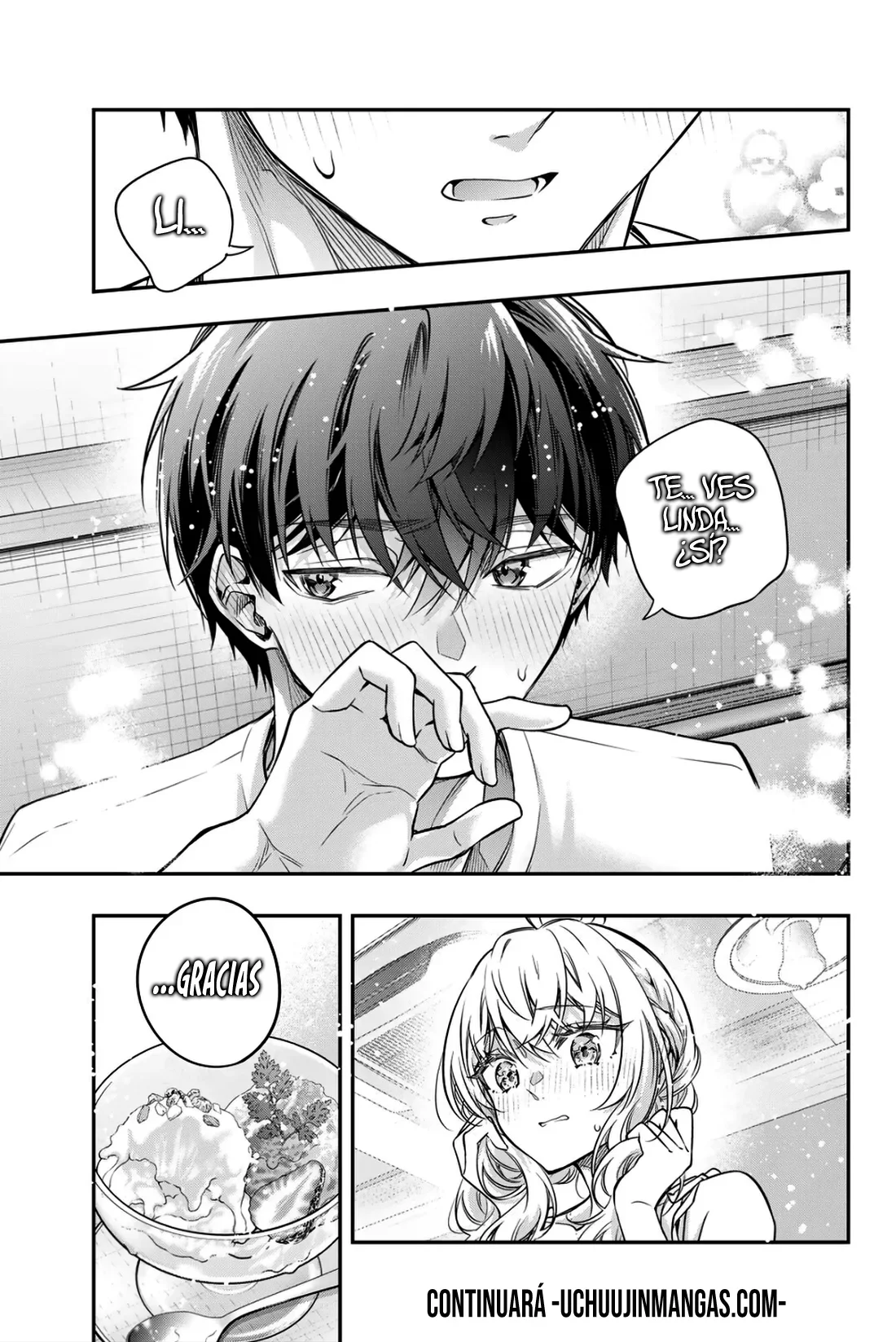 Alya-san, quien se sienta a mi lado, a veces susurra cosas dulces en ruso. Capítulo 89 - página 17