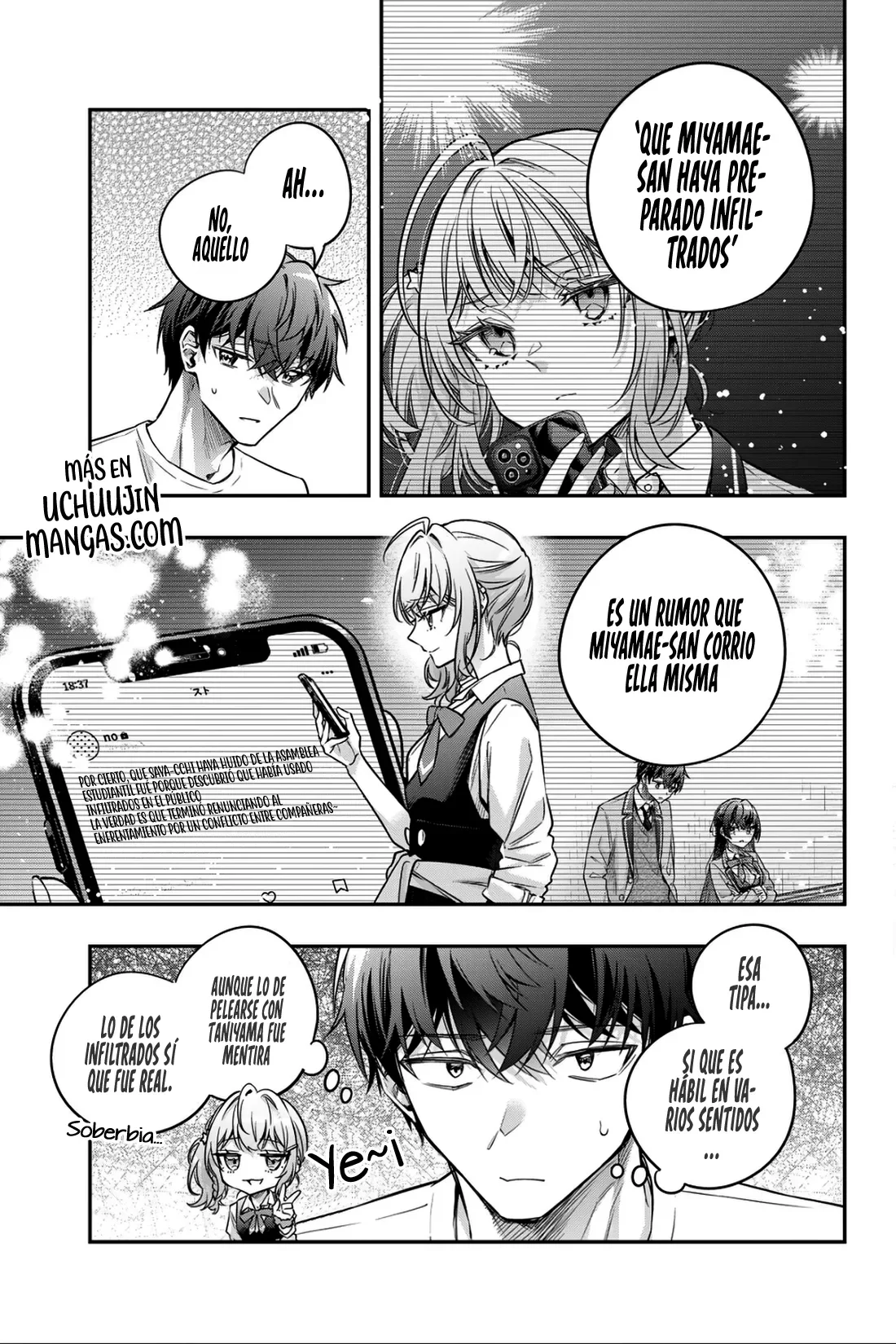 Alya-san, quien se sienta a mi lado, a veces susurra cosas dulces en ruso. Capítulo 89 - página 9