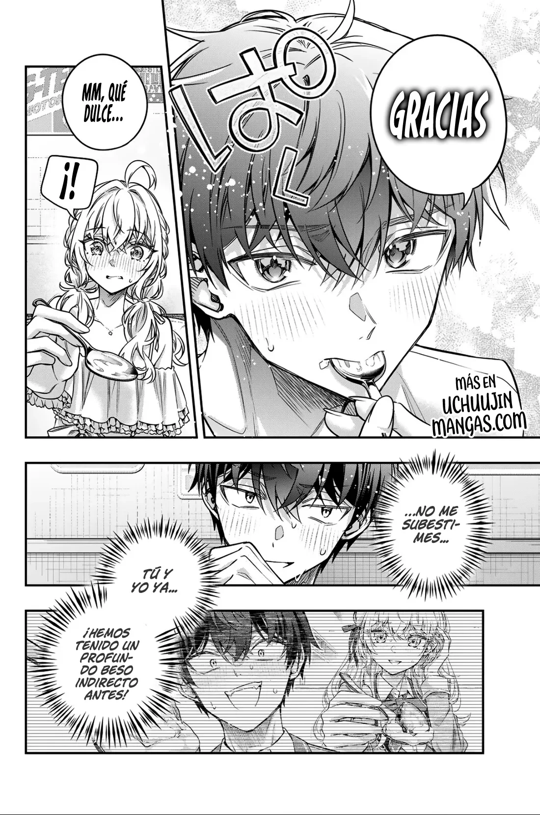 Alya-san, quien se sienta a mi lado, a veces susurra cosas dulces en ruso. Capítulo 90 - página 8