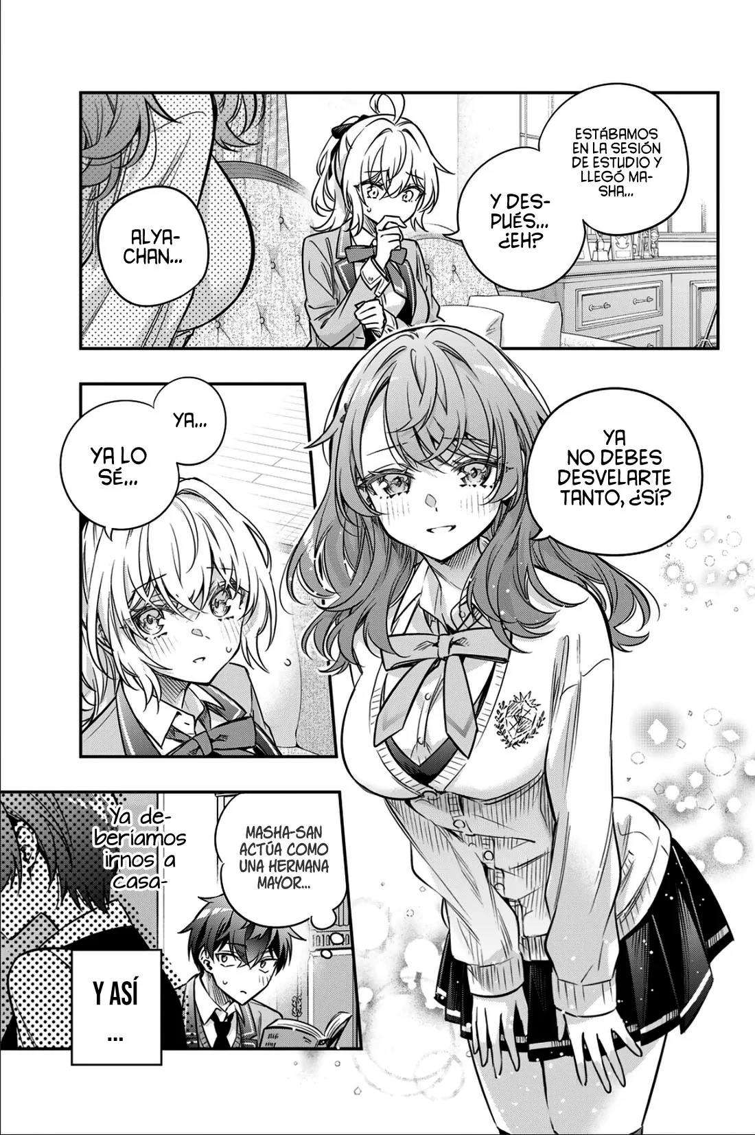 Alya-san, quien se sienta a mi lado, a veces susurra cosas dulces en ruso. Capítulo 81 - página 9