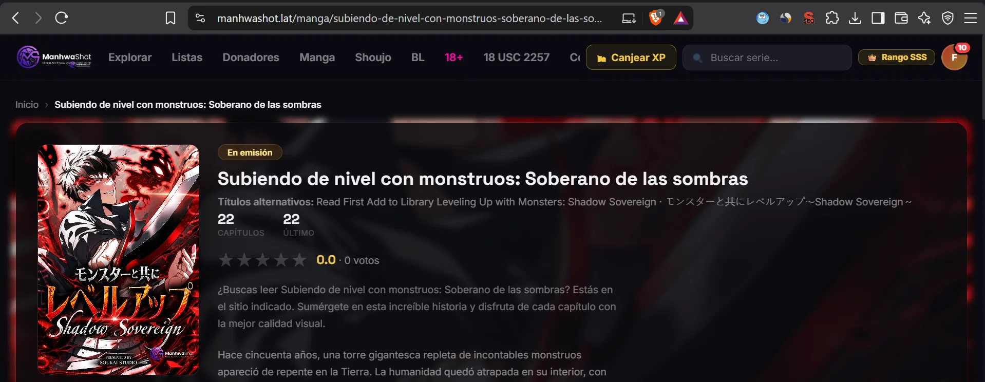 Subiendo de nivel con monstruos: Soberano de las sombras Capítulo 6 - página 1