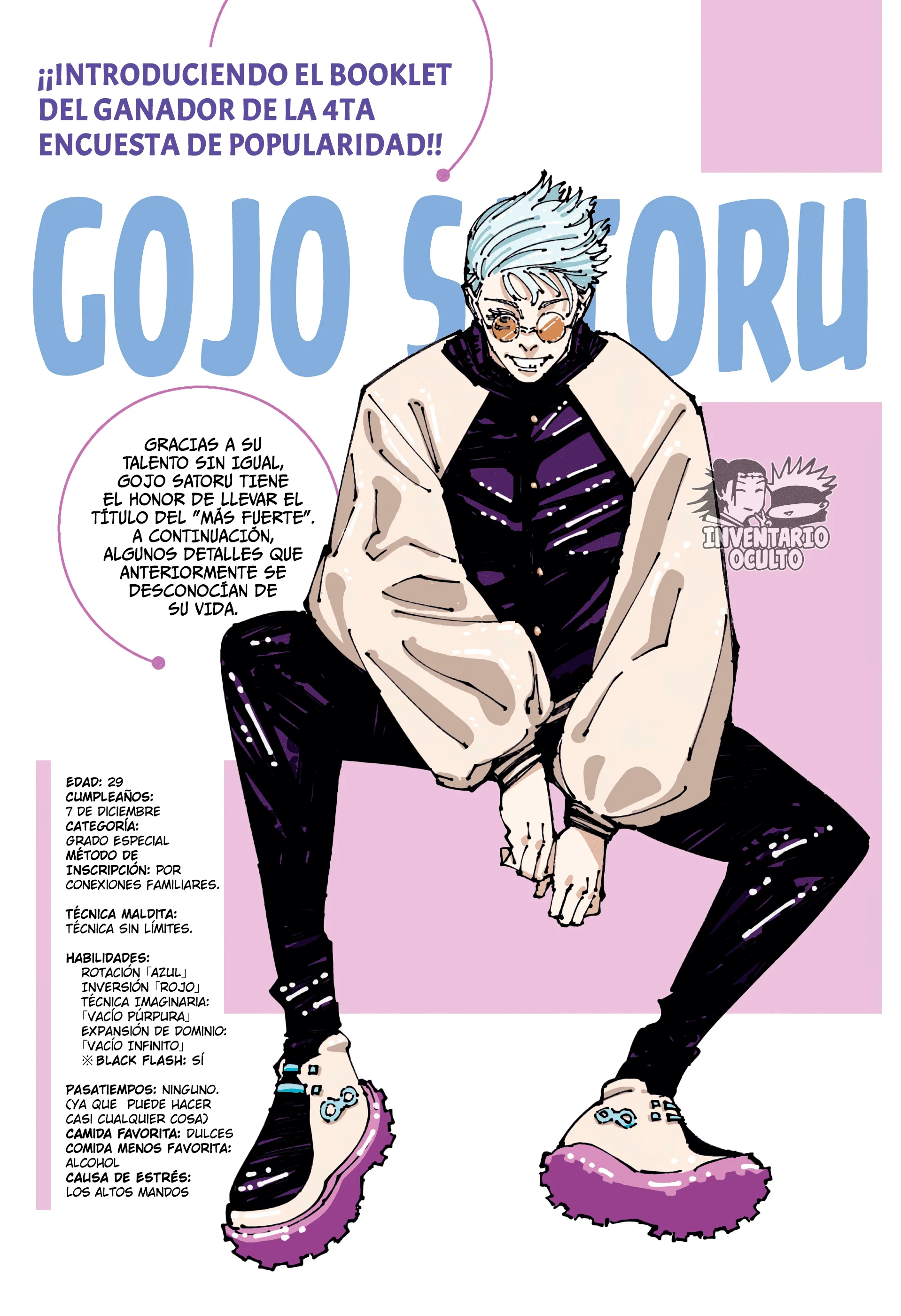 SATORU GOJO - Official Booklet Capítulo 1 - página 2