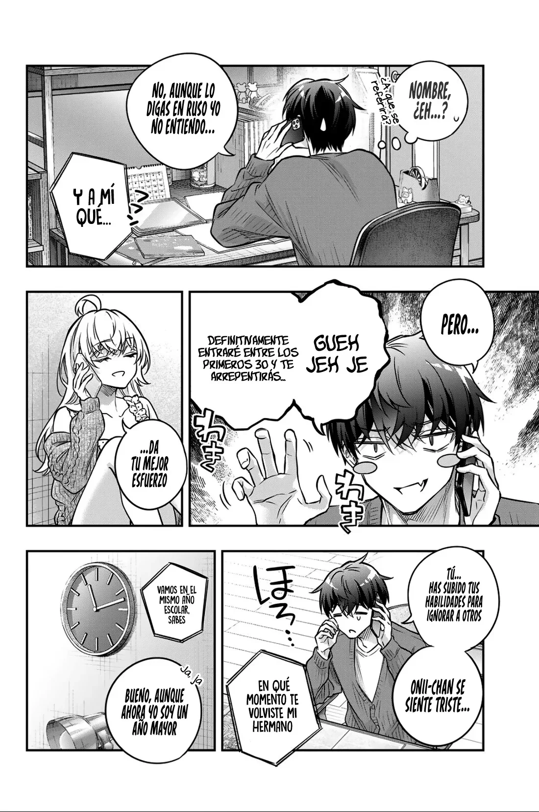 Alya-san, quien se sienta a mi lado, a veces susurra cosas dulces en ruso. Capítulo 83 - página 16