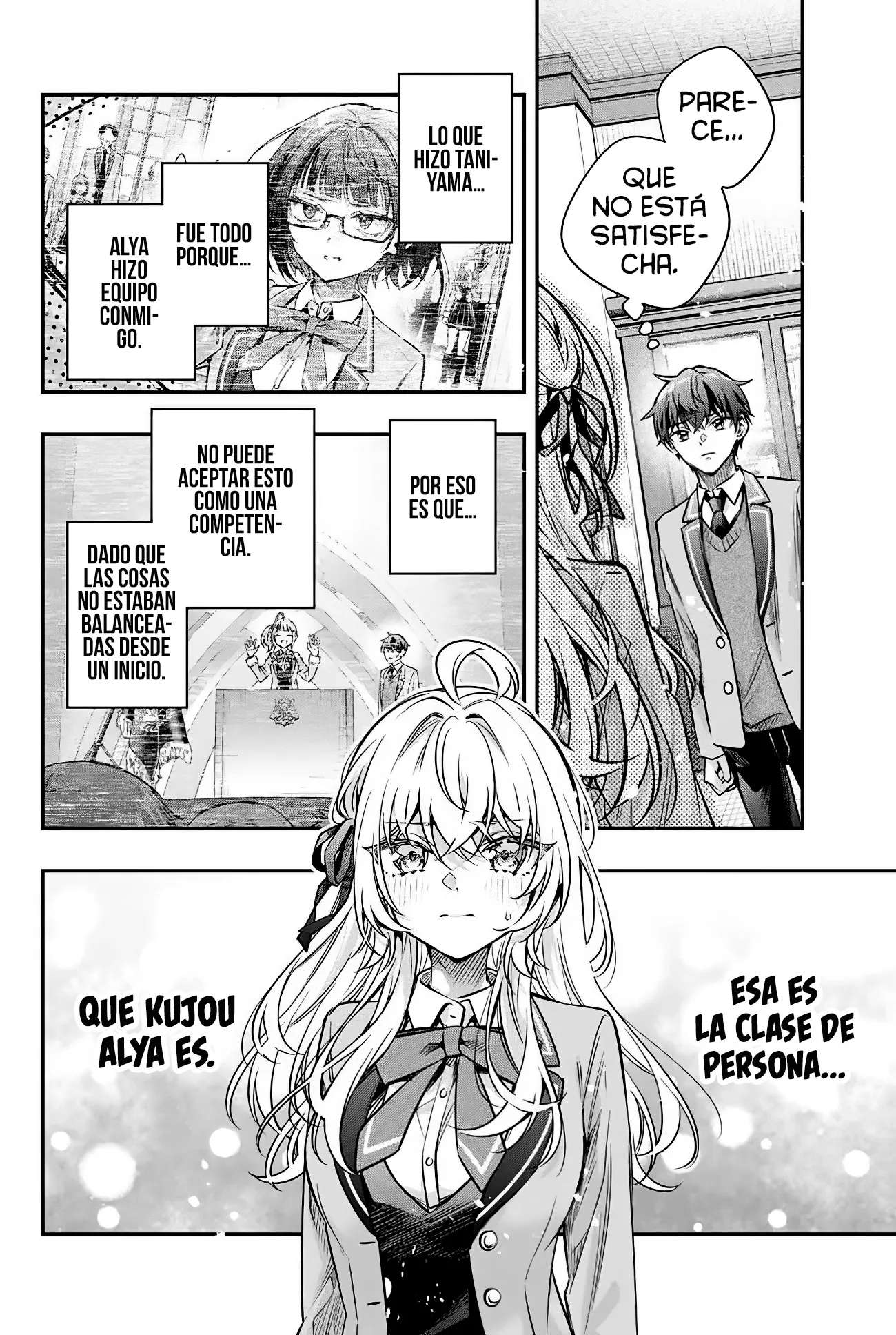 Alya-san, quien se sienta a mi lado, a veces susurra cosas dulces en ruso. Capítulo 70 - página 15
