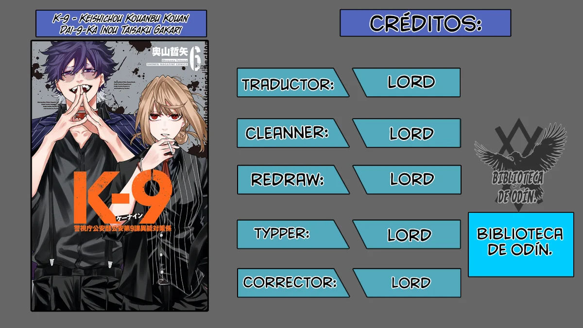 K-9 - Keishichou Kouanbu Kouan Dai-9 Ka Inou Taisaku-gakari Capítulo 61 - página 1