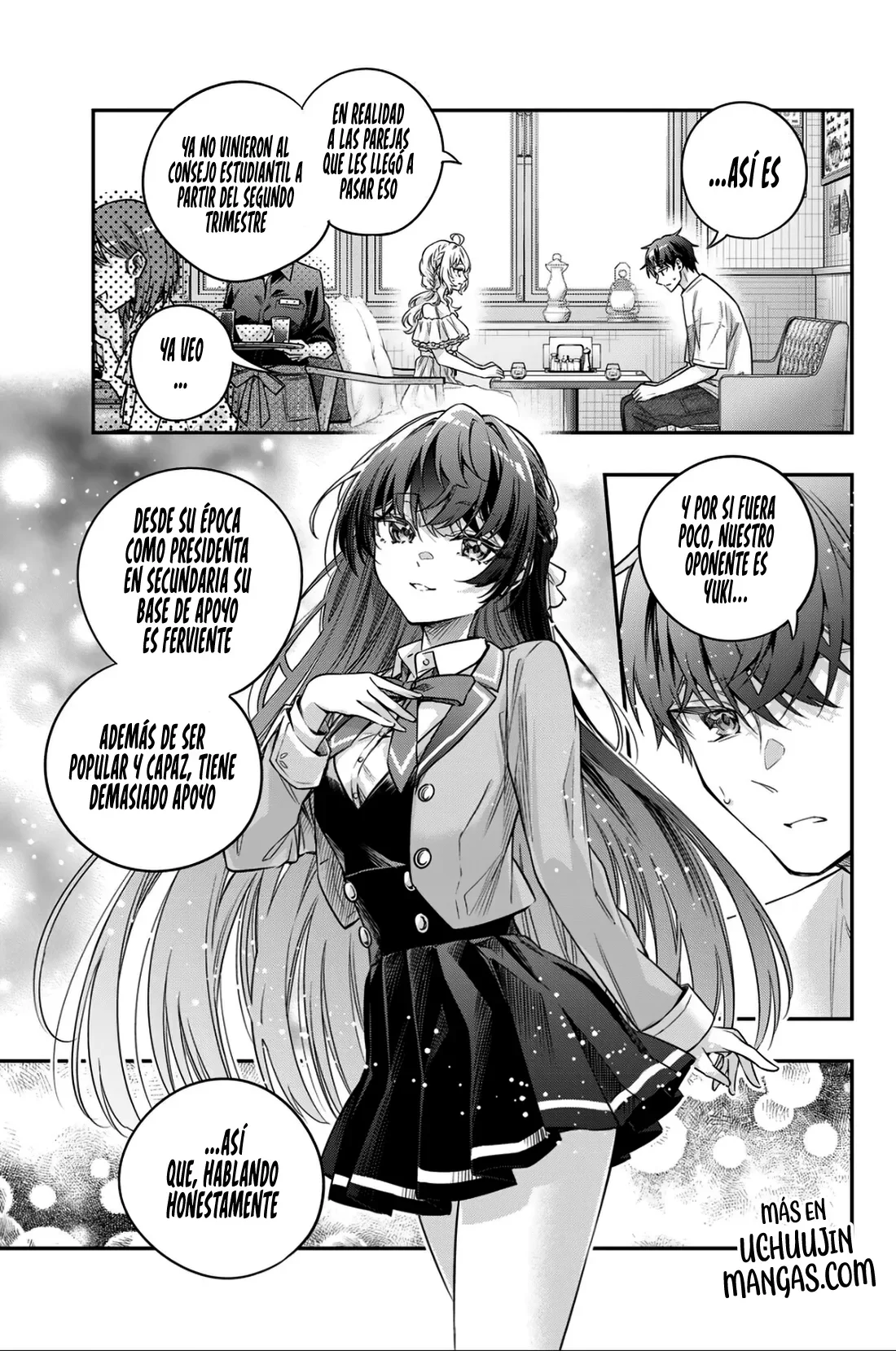Alya-san, quien se sienta a mi lado, a veces susurra cosas dulces en ruso. Capítulo 87 - página 15