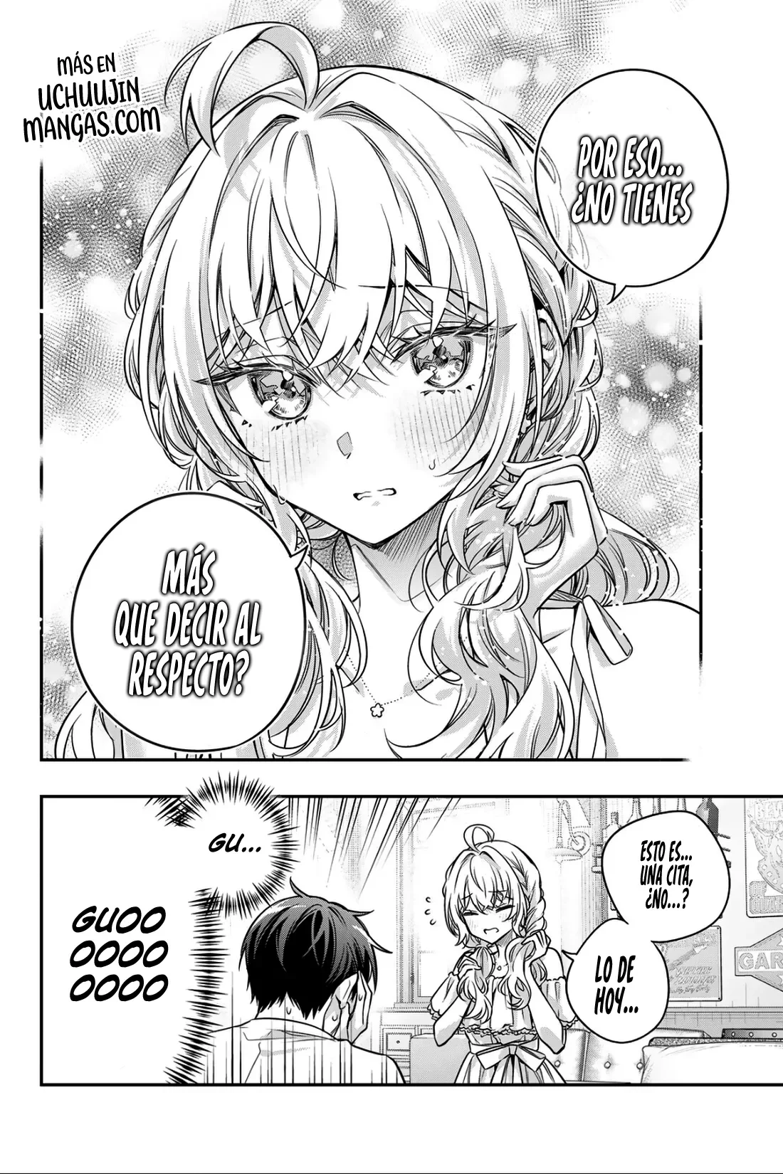 Alya-san, quien se sienta a mi lado, a veces susurra cosas dulces en ruso. Capítulo 89 - página 16