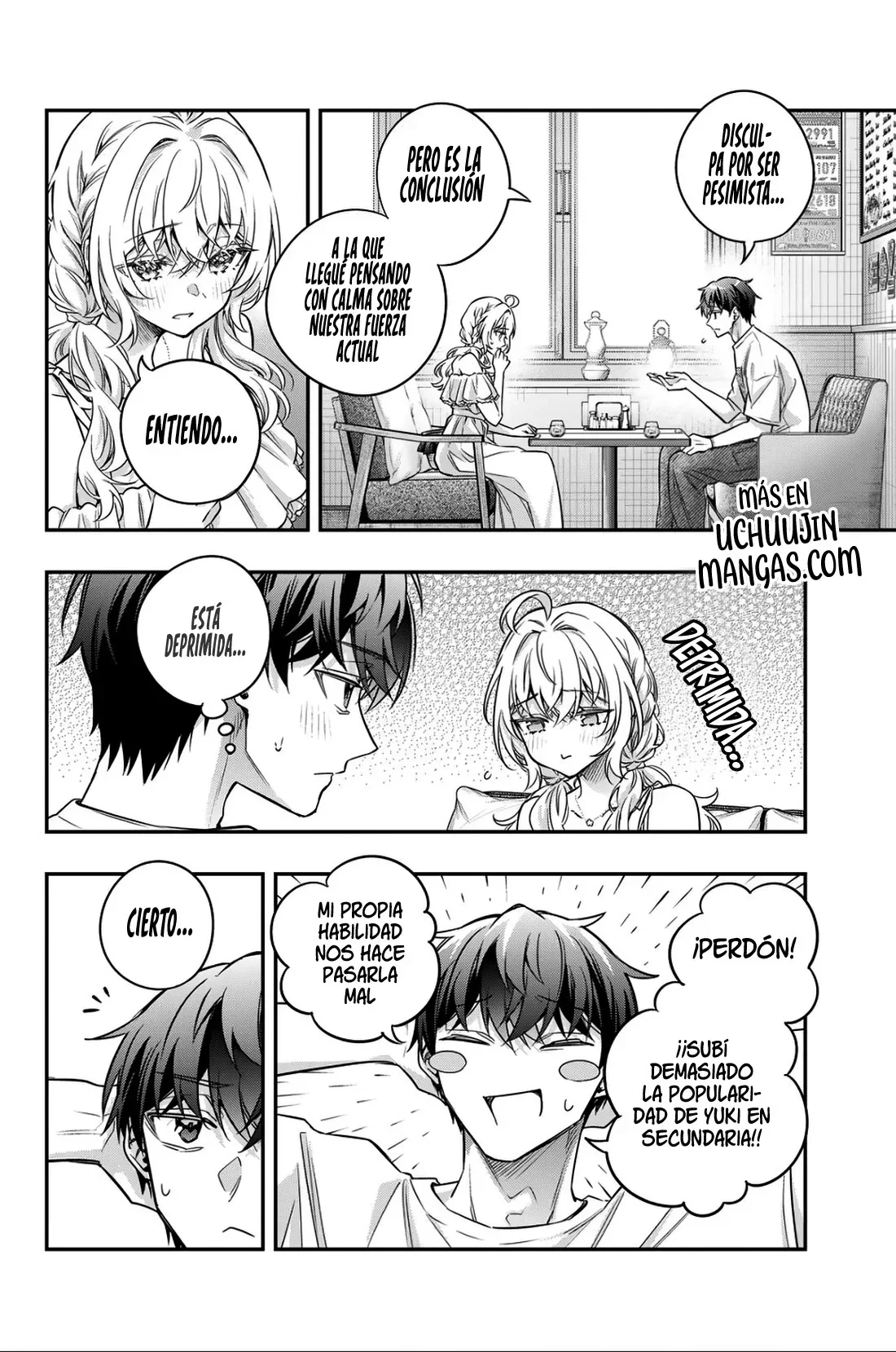 Alya-san, quien se sienta a mi lado, a veces susurra cosas dulces en ruso. Capítulo 88 - página 8